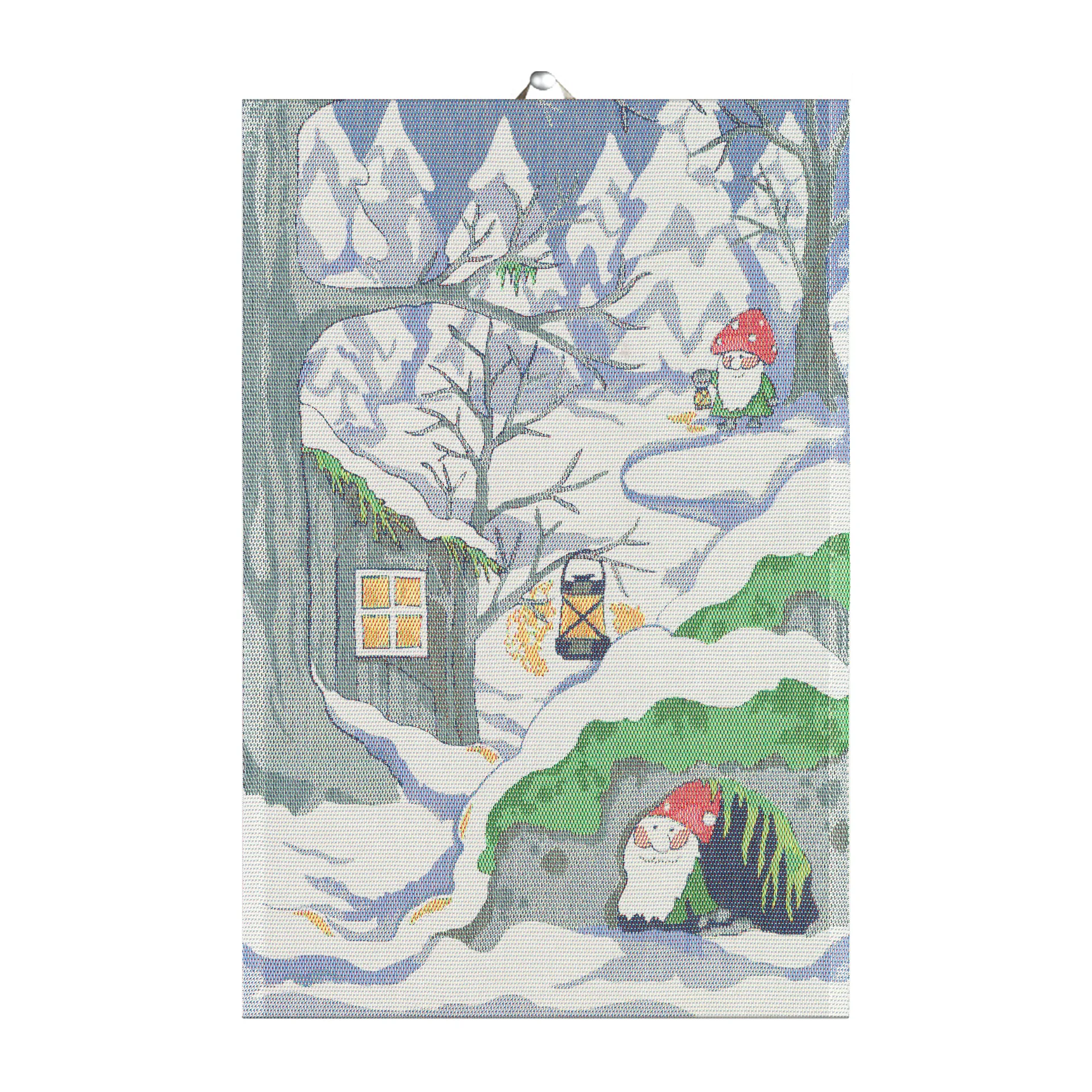 Huisje keukenhanddoek 40x60 cm, Blauw Ekelund Linneväveri