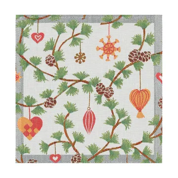 Julefröjd stoffen servet 35x35 cm - Multi - Ekelund Linneväveri