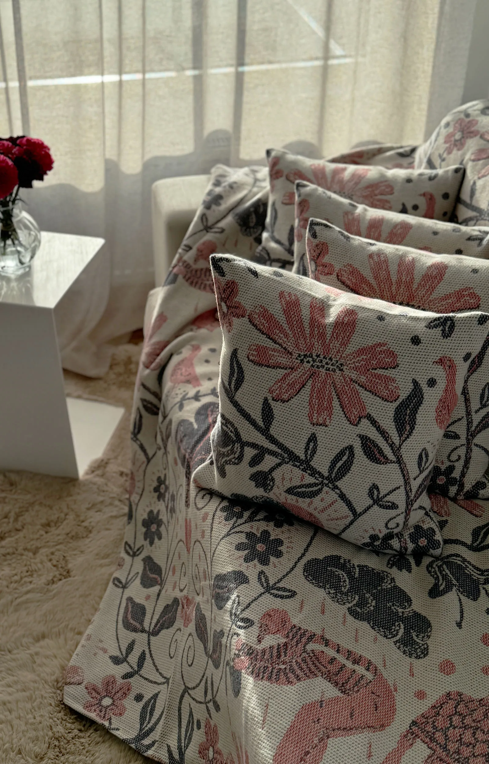 Kärleken kussenhoes 40x40 cm, Multi Ekelund Linneväveri