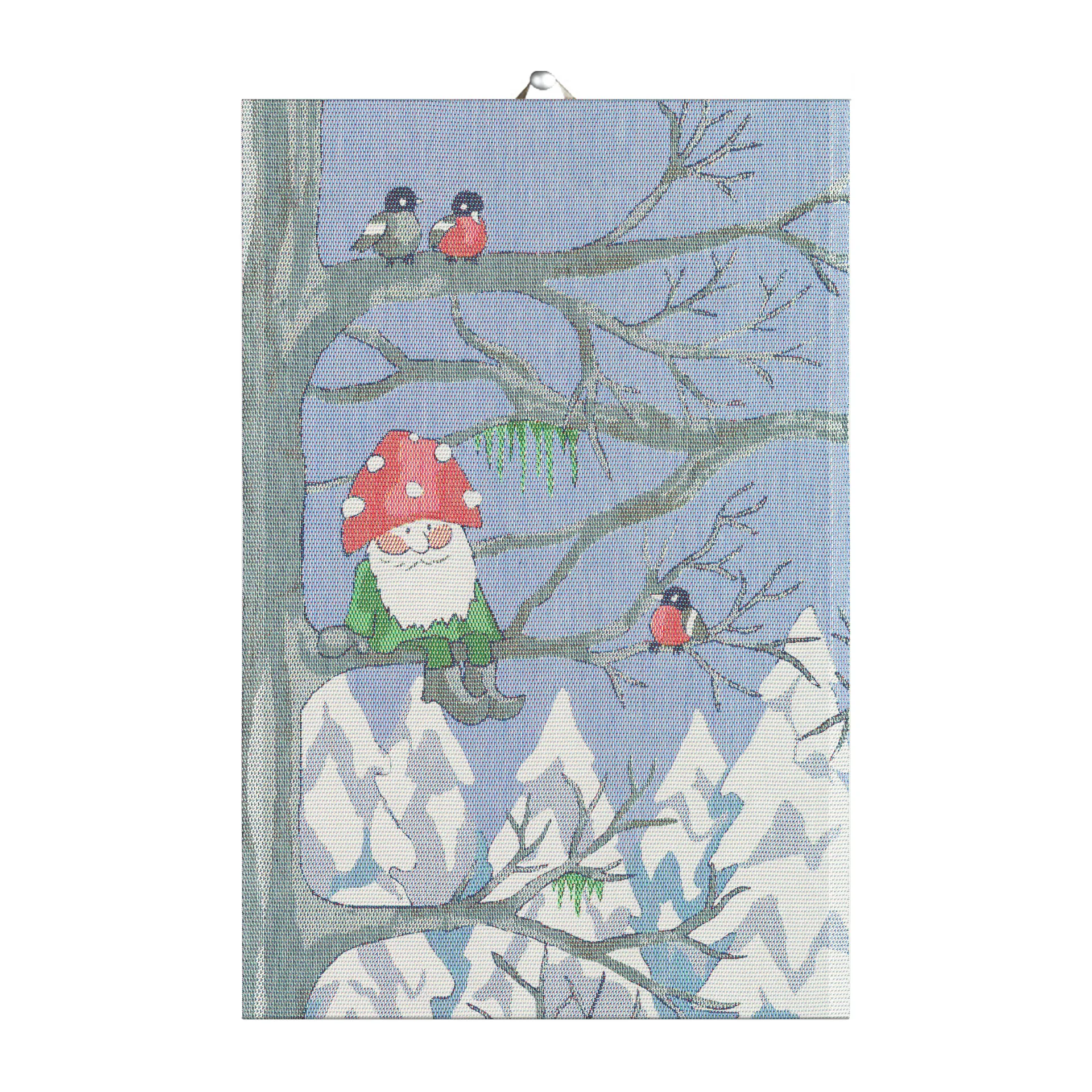 Kerstman keukenhanddoek 40x60 cm, Blauw Ekelund Linneväveri