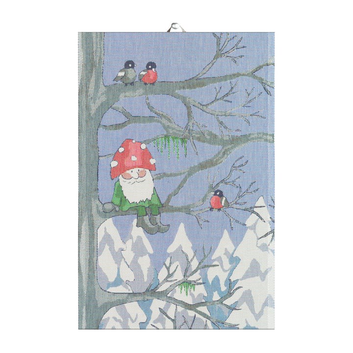 Kerstman keukenhanddoek 40x60 cm - Blauw - Ekelund Linneväveri