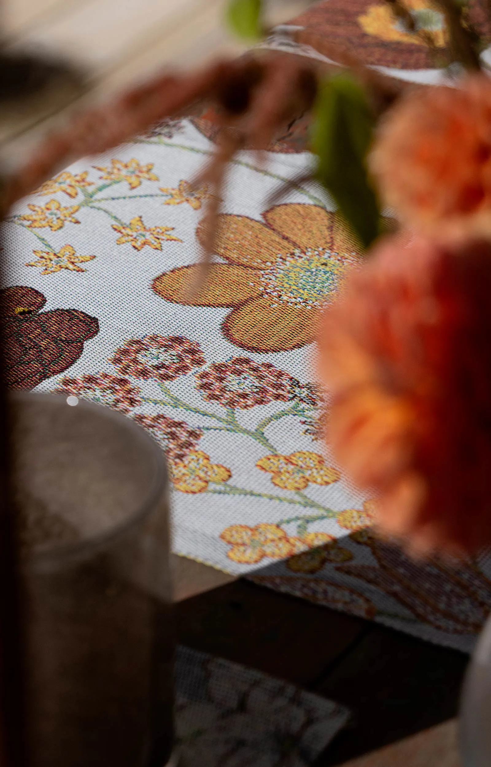 Kvällsblom kussenhoes 40x40 cm, Multi Ekelund Linneväveri