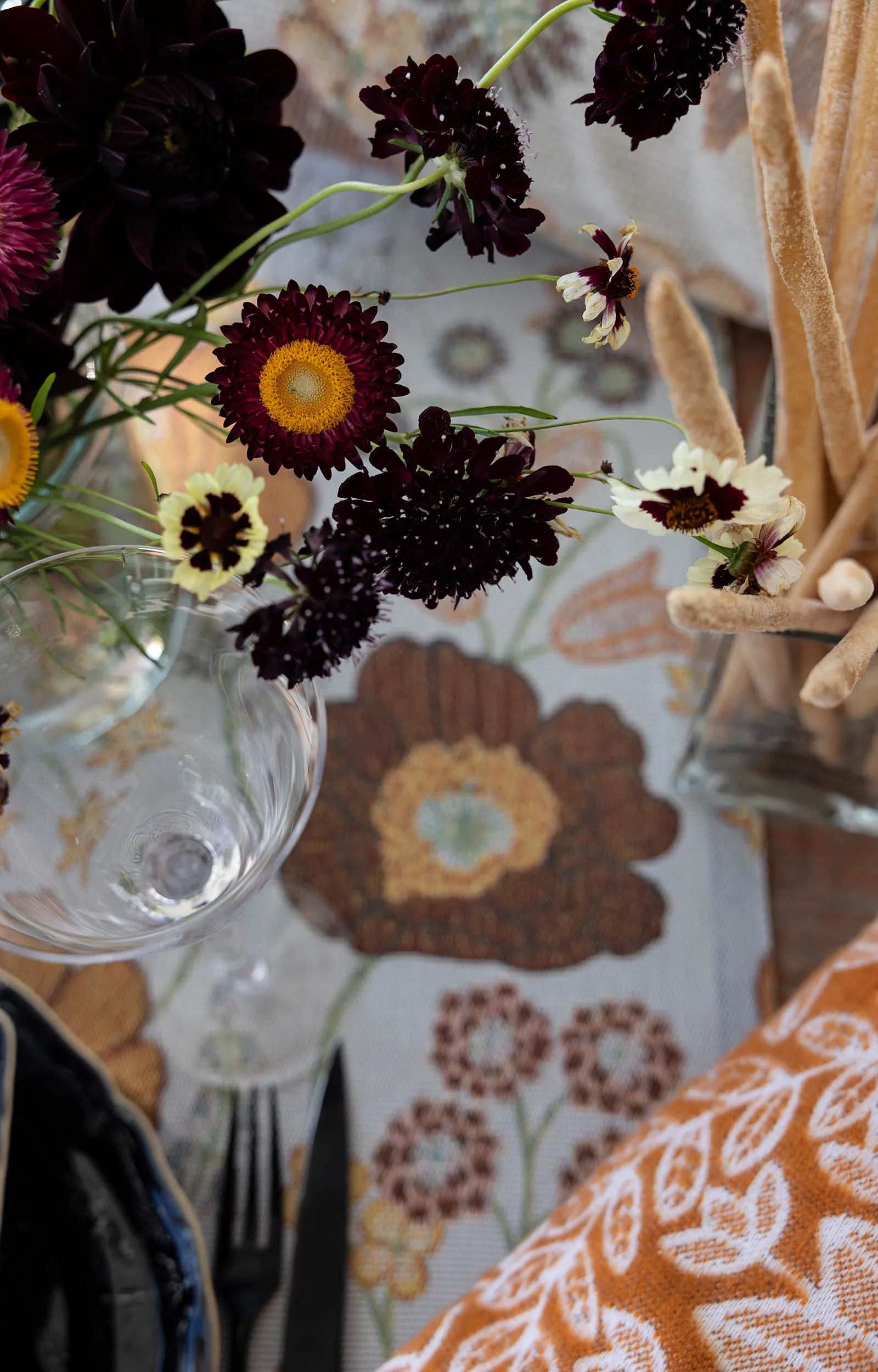 Kvällsblom kussenhoes 40x40 cm, Multi Ekelund Linneväveri