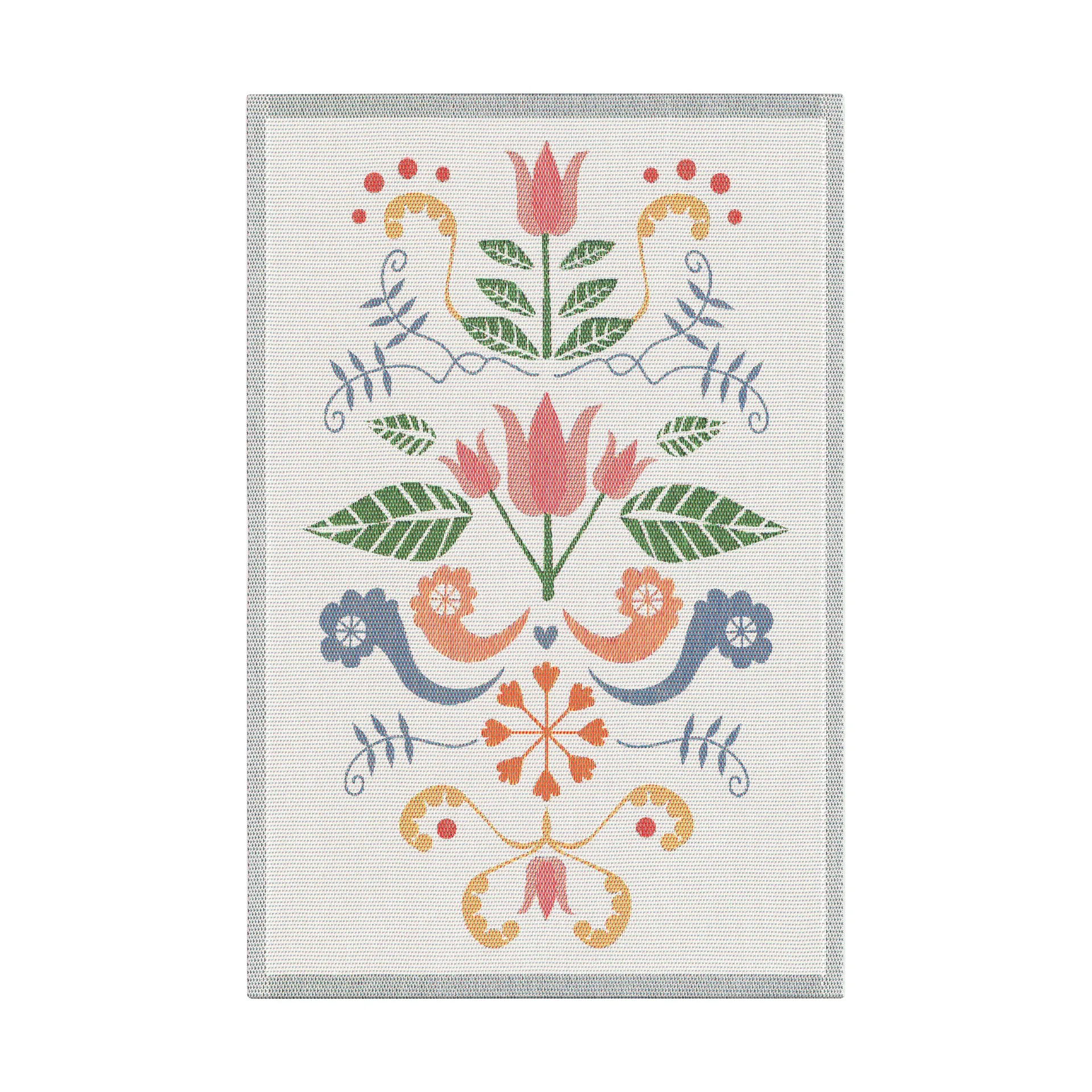 Lindas tulpan keukenhanddoek 40x60 cm, Roze-grijs Ekelund Linneväveri