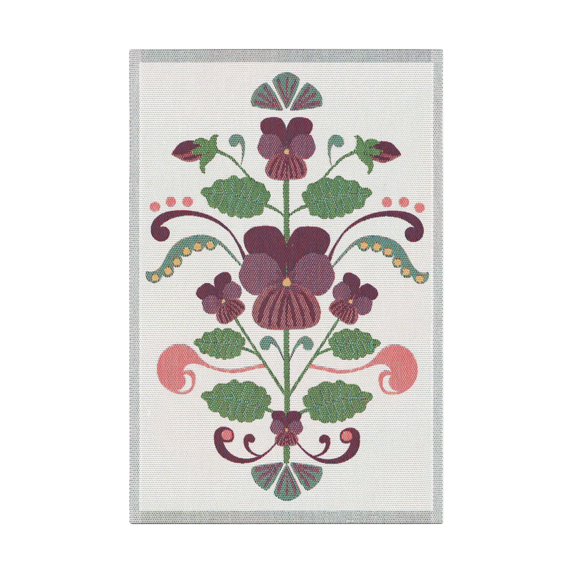 Lindas viol keukenhanddoek 40x60 cm, Lila-grijs Ekelund Linneväveri