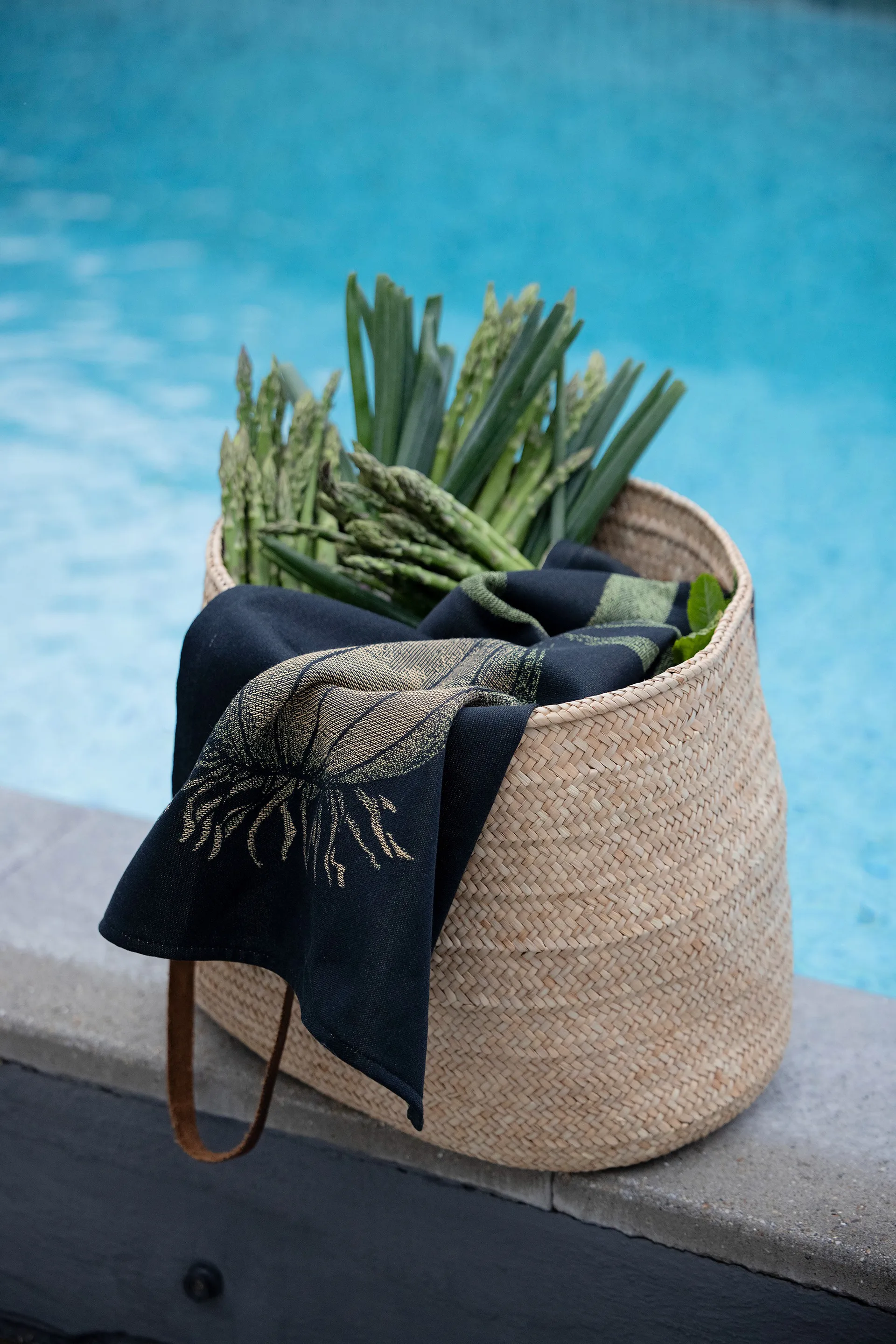 Lök keukenhanddoek 48x70 cm, Zwart-donkergeel Ekelund Linneväveri