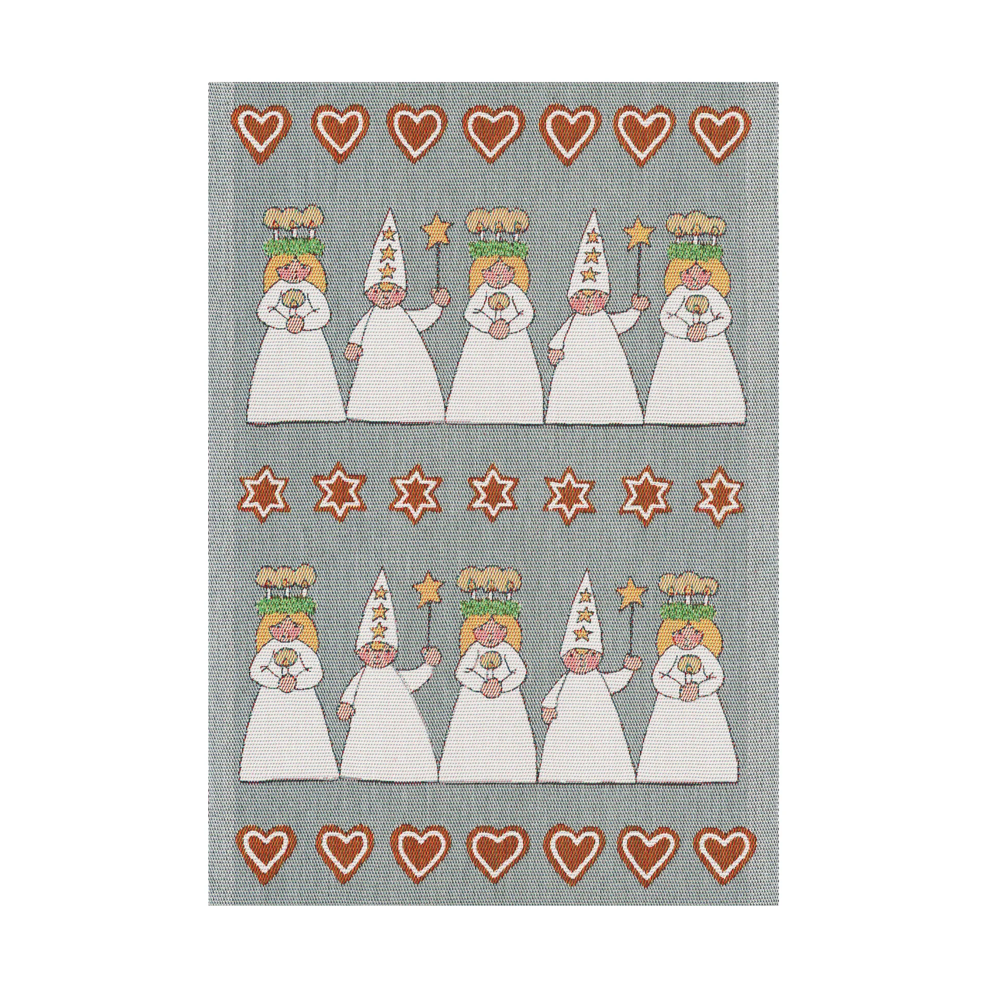 Luciamorgon theedoek 35x50 cm, Multi Ekelund Linneväveri