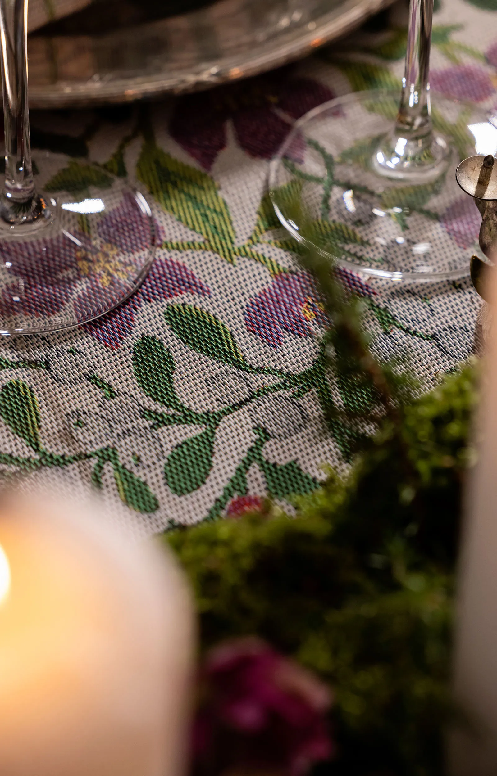 Mistelkvist theedoek 35x50 cm, Multi Ekelund Linneväveri