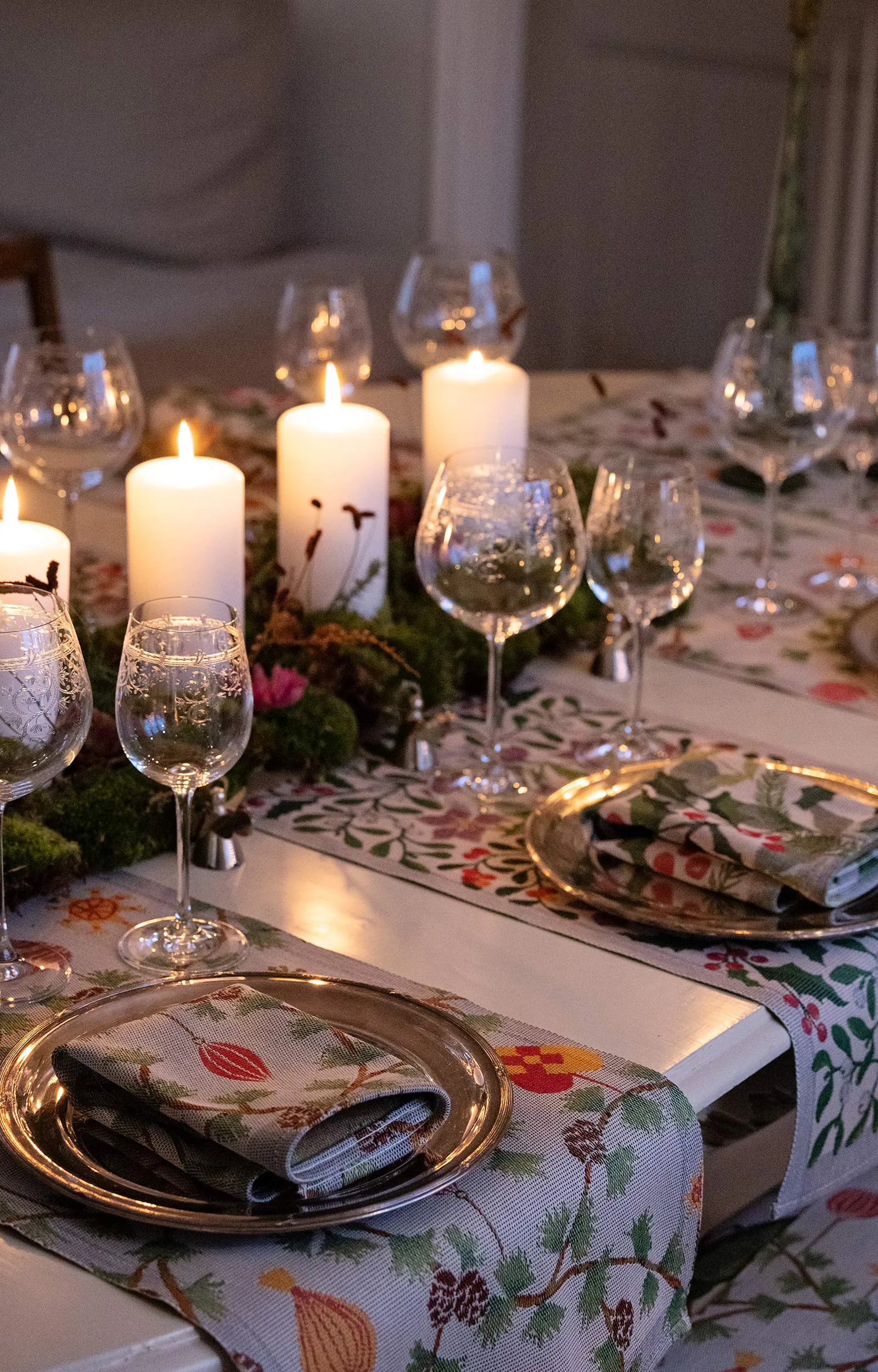 Mistelkvist theedoek 35x50 cm, Multi Ekelund Linneväveri