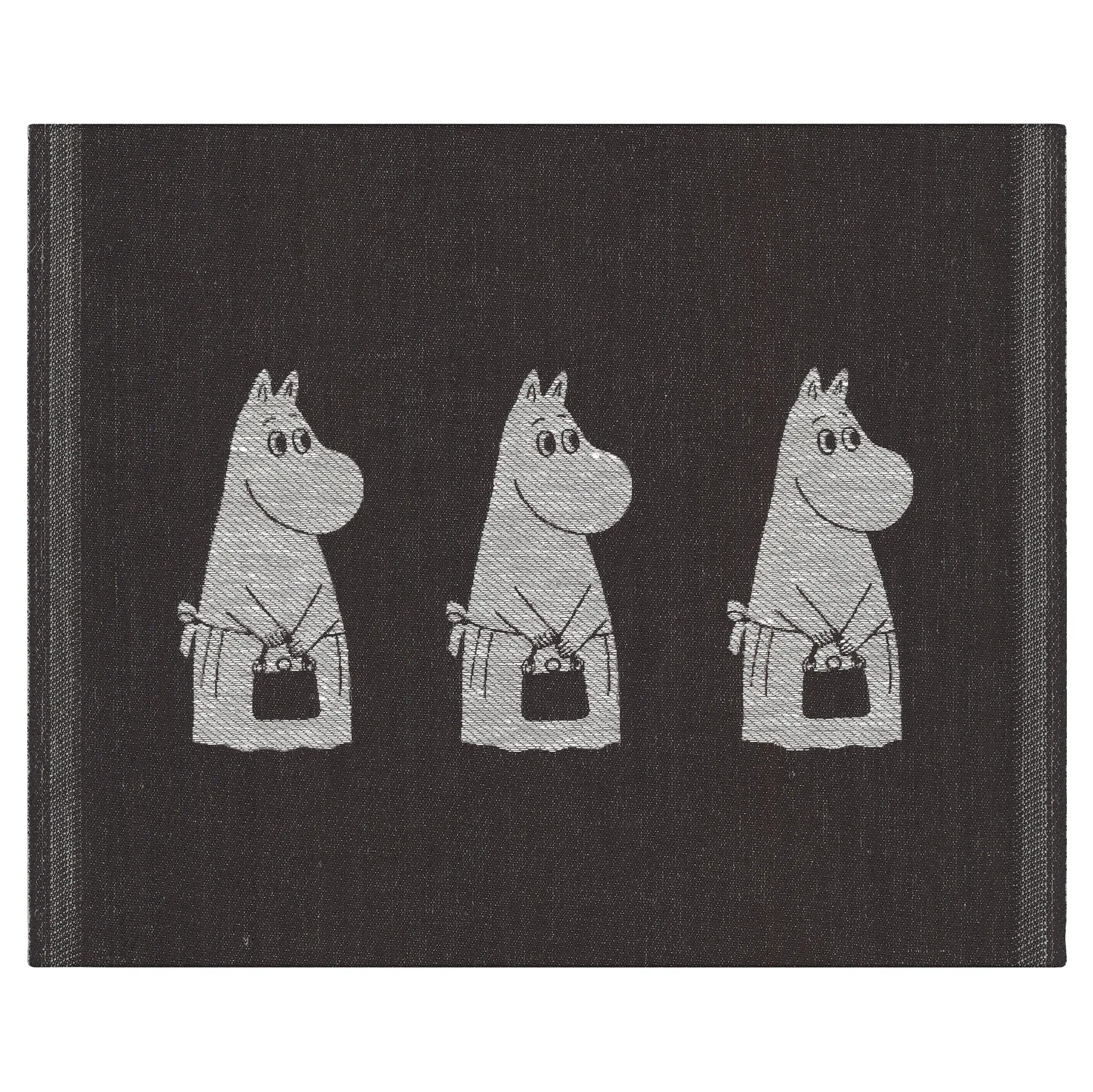 Moominmamma vaatdoek 28x35 cm, Zwart Ekelund Linneväveri