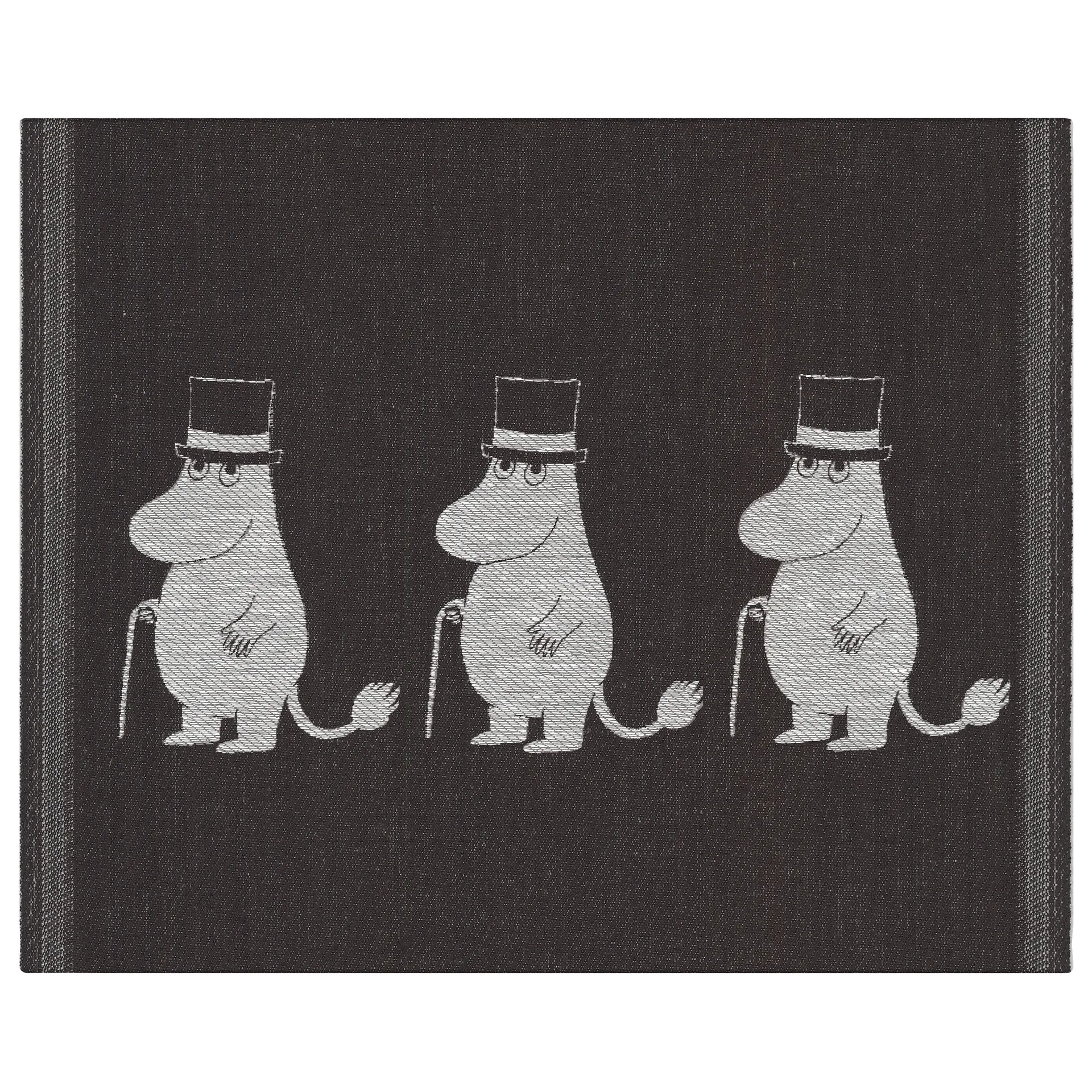 Moominpappa vaatdoek 28x35 cm, Zwart Ekelund Linneväveri
