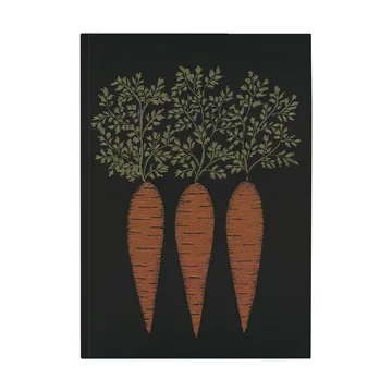 Morot keukenhanddoek 48x70 cm - Zwart-oranje - Ekelund Linneväveri