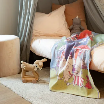 Mumin kinderdeken 72x105 cm - Moomin house - Ekelund Linneväveri