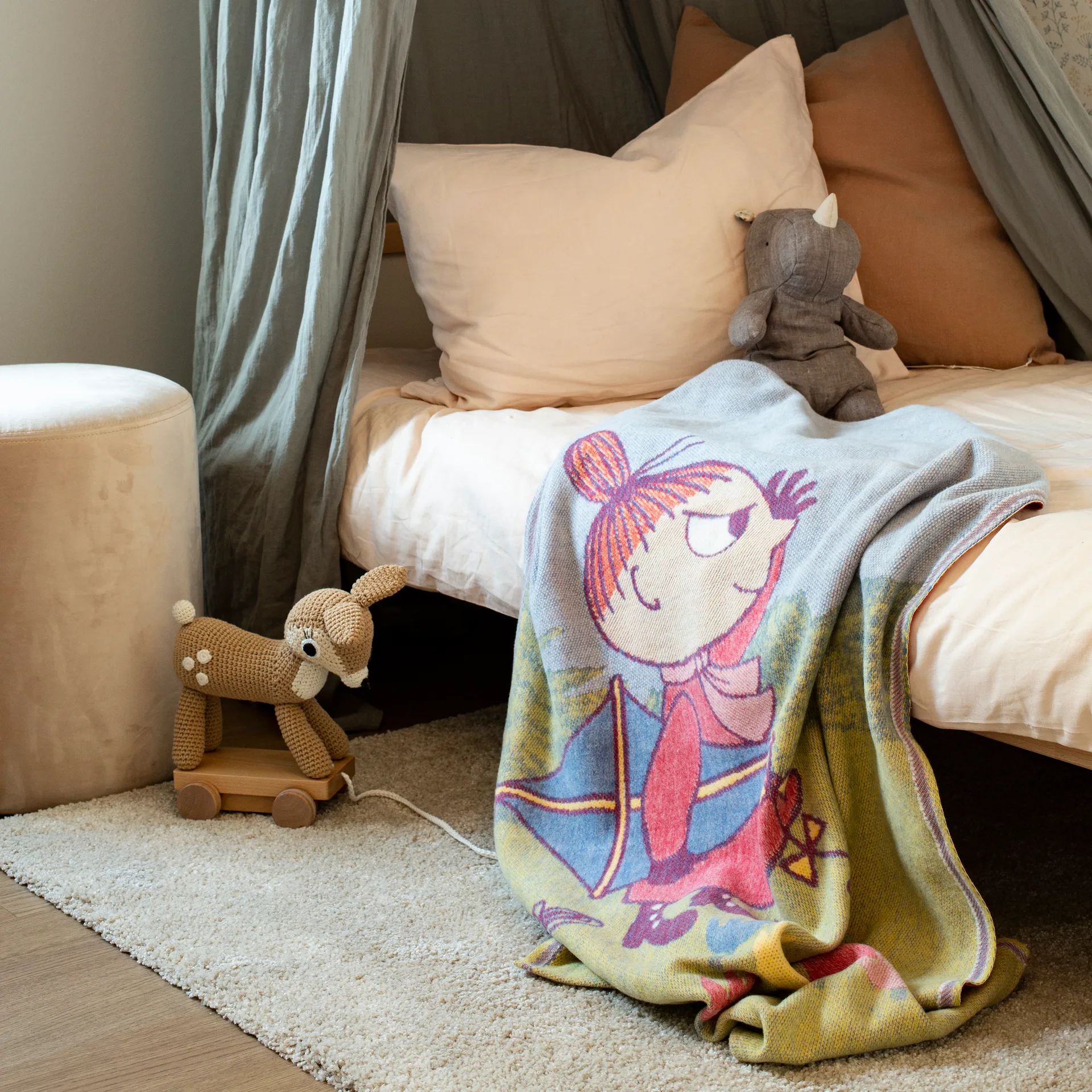 Mumin kinderdeken 72x105 cm, Windy Ekelund Linneväveri