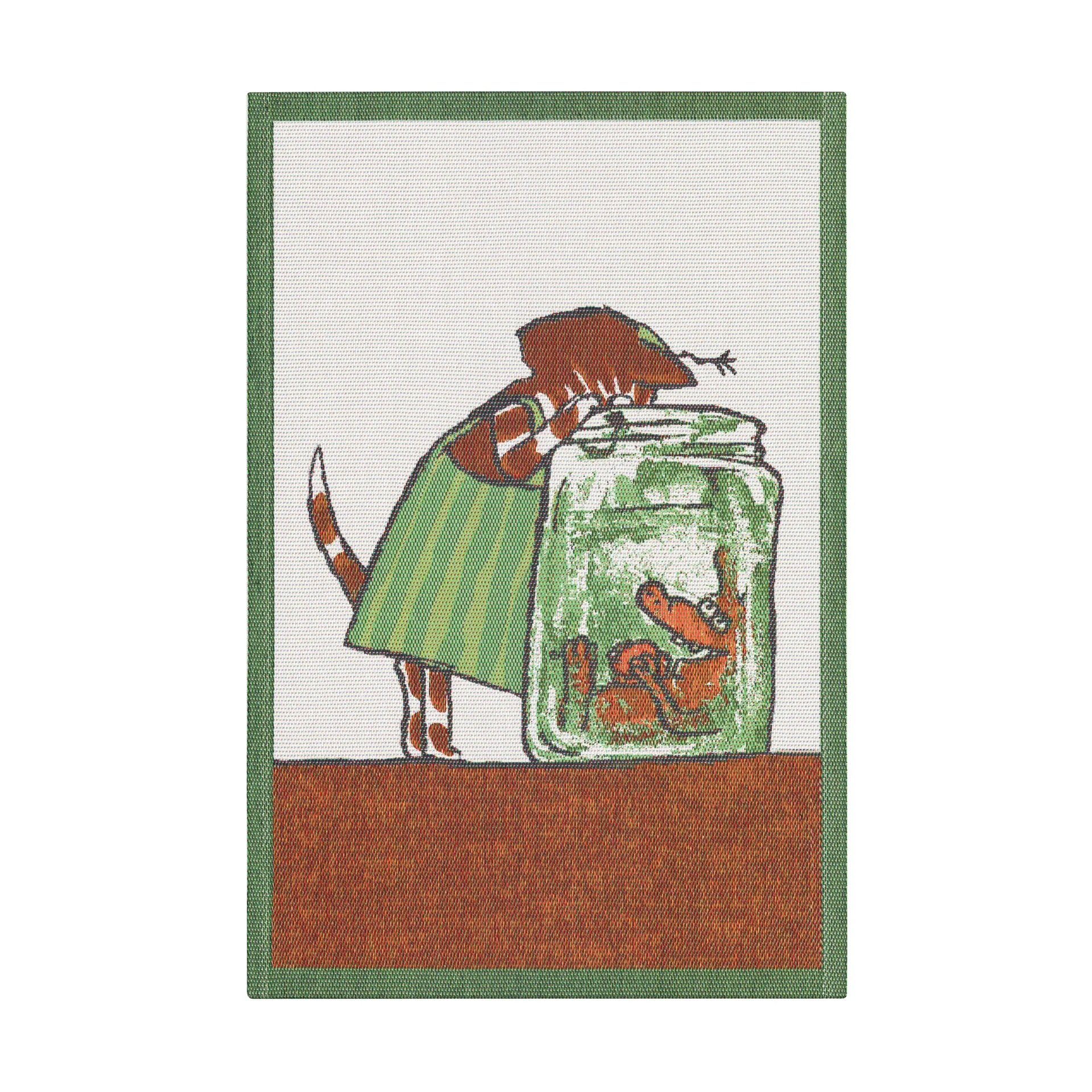 Pettson & Findus keukenhanddoek multi 40x60 cm, Nieuwsgierig Ekelund Linneväveri