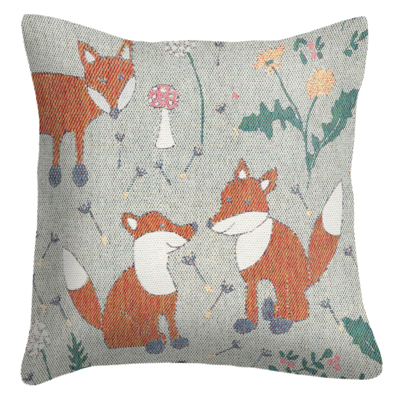 Rävar kussenhoes 40x40 cm, Multi Ekelund Linneväveri