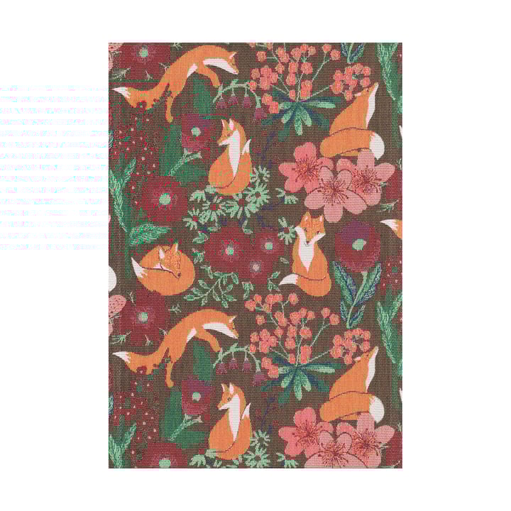 Rävdans theedoek 35x50 cm - Multi - Ekelund Linneväveri