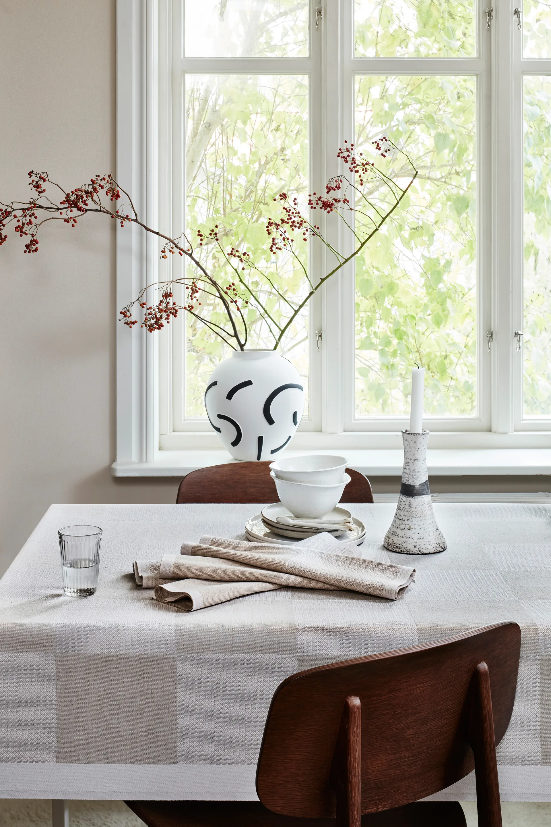 Ruta tafelkleed ongebleekt, 150x250 cm Ekelund Linneväveri