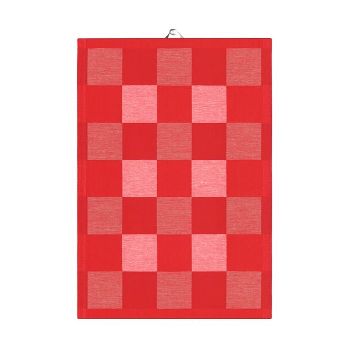Schack keukenhanddoek rood - 35x50 cm - Ekelund Linneväveri