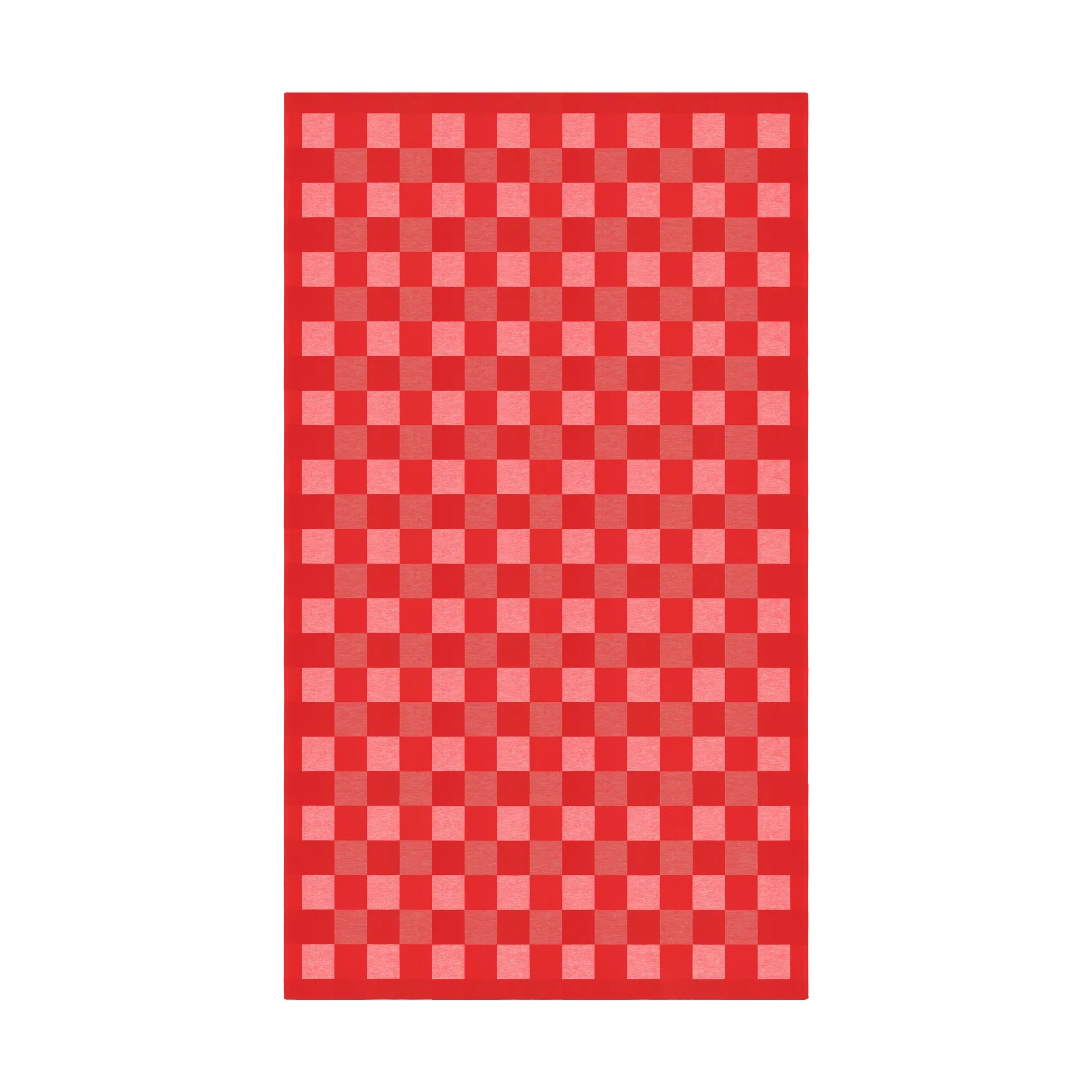 Schack tafelkleed rood, 150x300 cm Ekelund Linneväveri