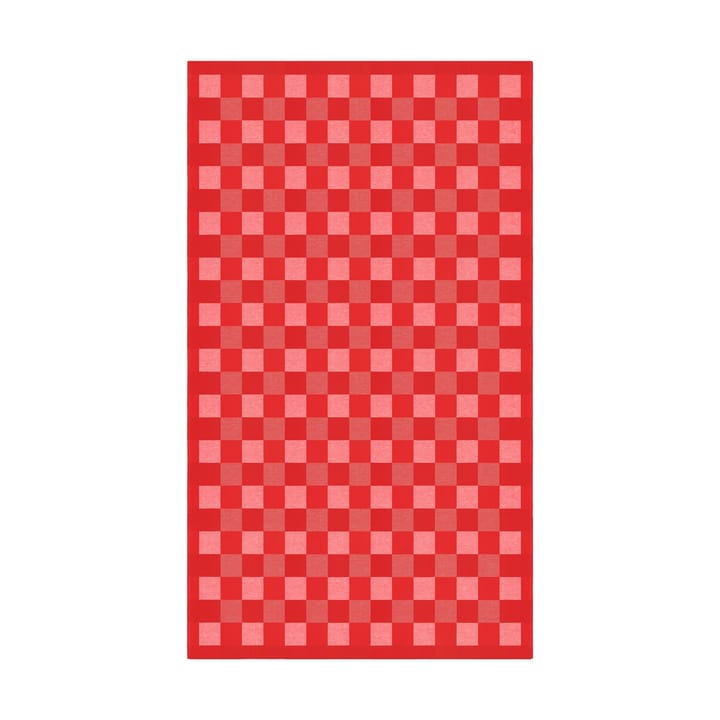 Schack tafelkleed rood - 150x300 cm - Ekelund Linneväveri