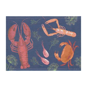 Skaldjursfest placemat - 35x48 cm - Ekelund Linneväveri