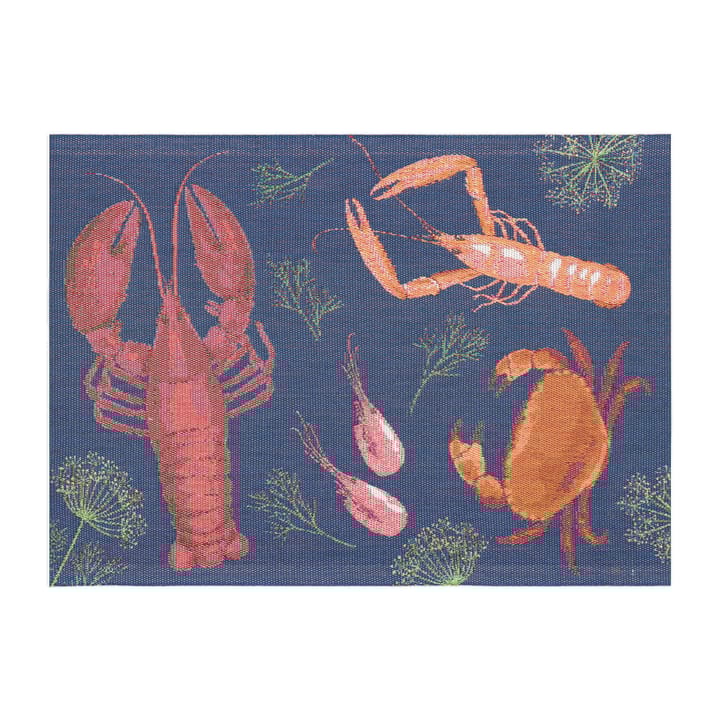 Skaldjursfest placemat - 35x48 cm - Ekelund Linneväveri
