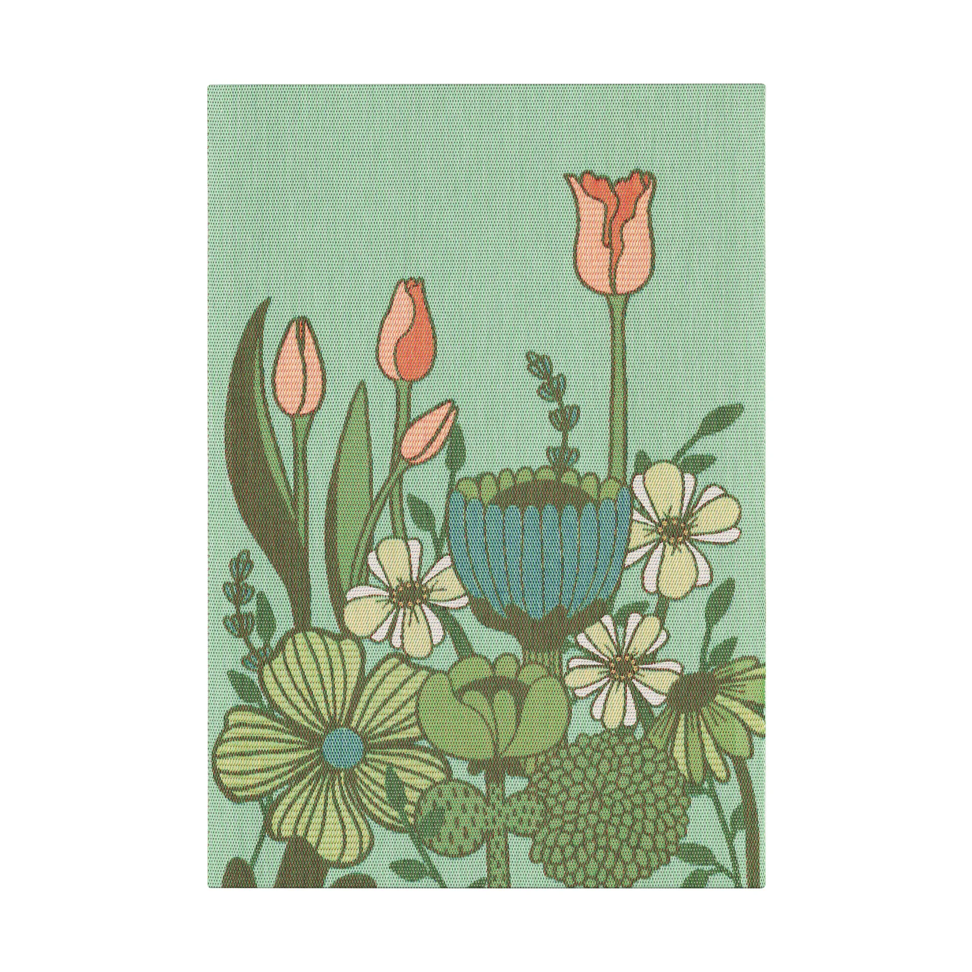 Soft Green theedoek 35x50 cm, Groen Ekelund Linneväveri
