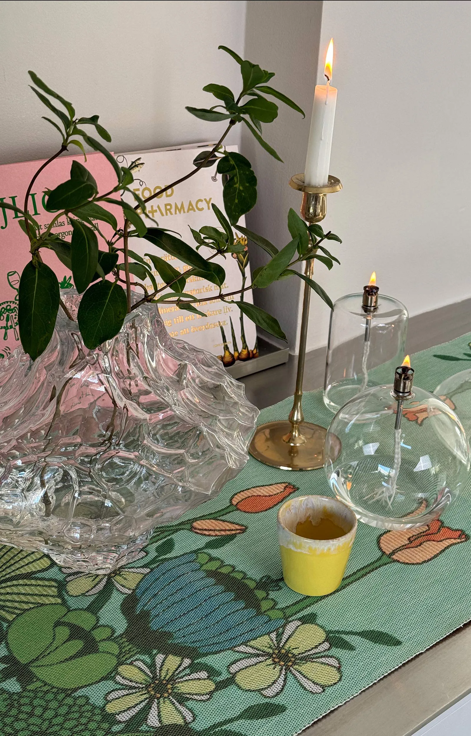 Soft Green theedoek 35x50 cm, Groen Ekelund Linneväveri