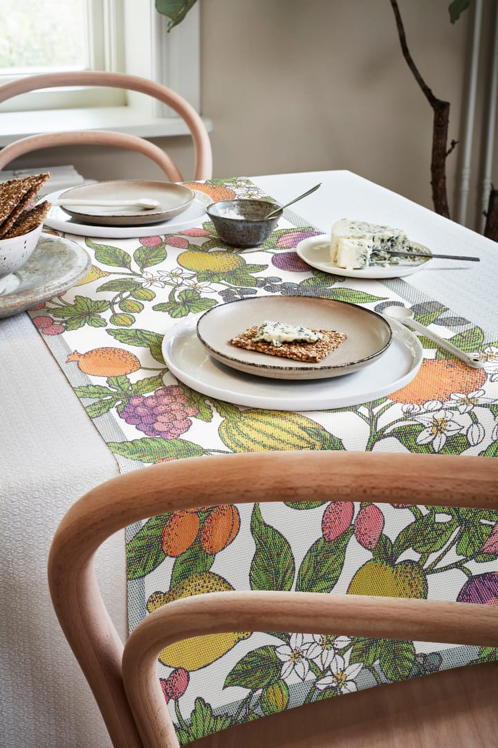 Sommarfrukt tafelloper , 35x120 cm Ekelund Linneväveri