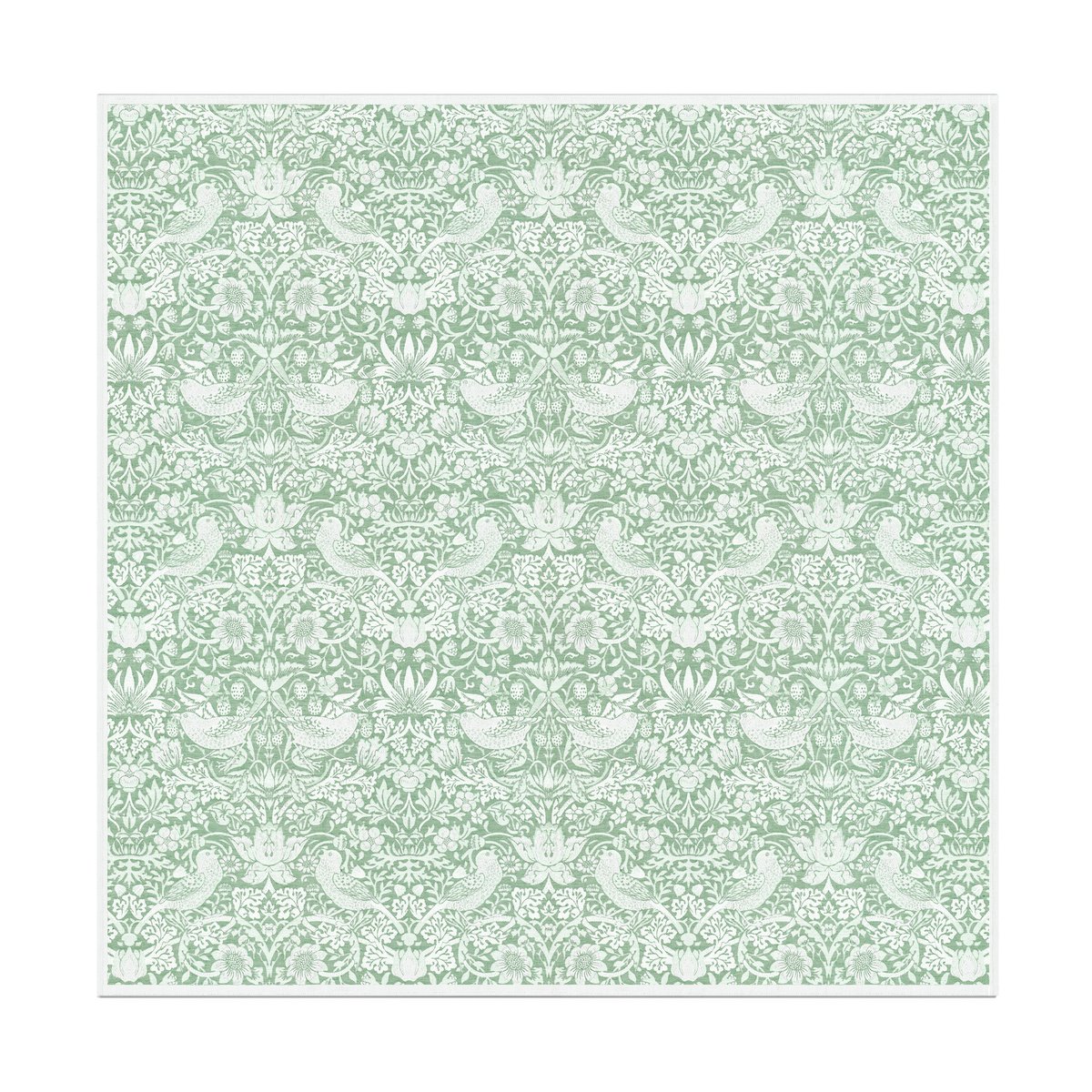 Ekelund Linneväveri Strawberry Thief tafelkleed 150x150 cm Groen