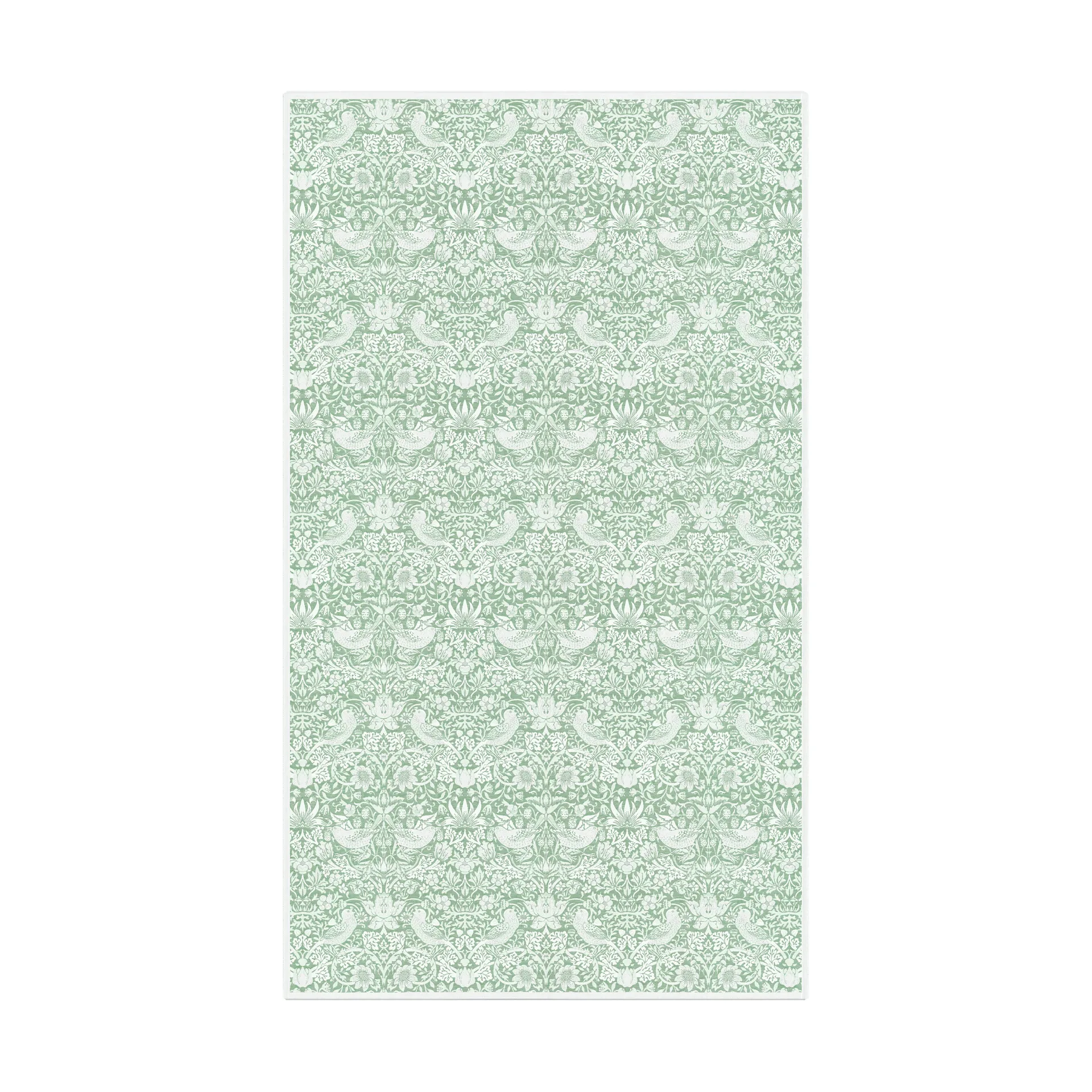 Strawberry Thief tafelkleed 150x250 cm, Groen Ekelund Linneväveri