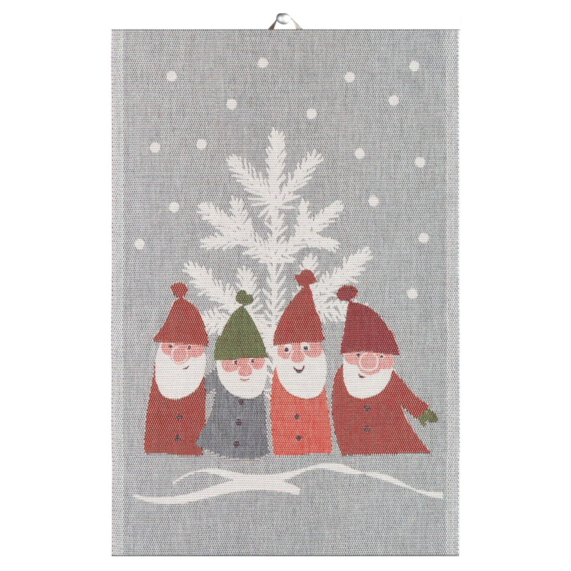 Tomtemöte keukenhanddoek 40x60 cm, Grijs-wit Ekelund Linneväveri