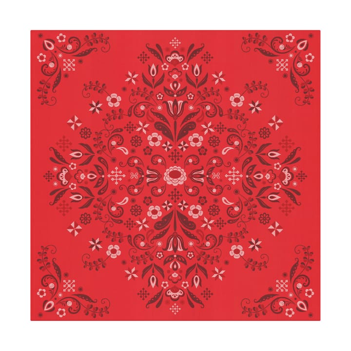 Torplyckan tafelkleed 145x145 cm - Rood - Ekelund Linneväveri