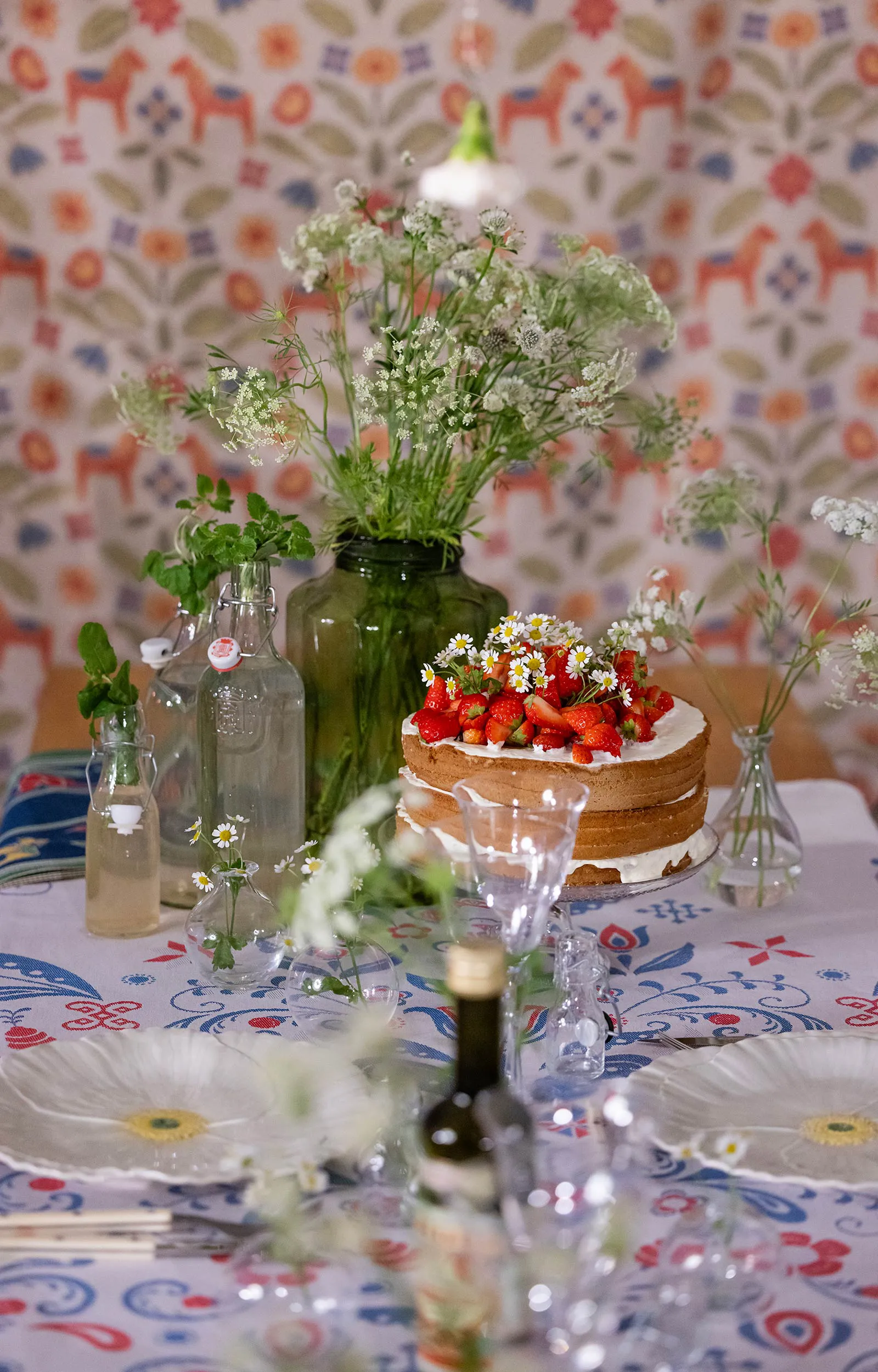 Torplyckan theedoek 35x50 cm, Multi Ekelund Linneväveri