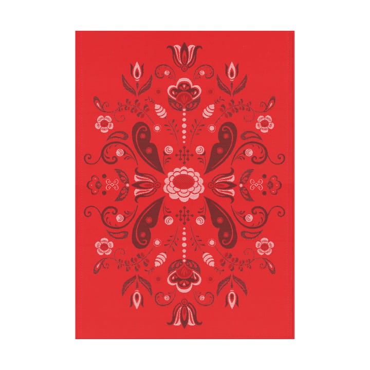 Torplyckan theedoek 35x50 cm - Rood - Ekelund Linneväveri