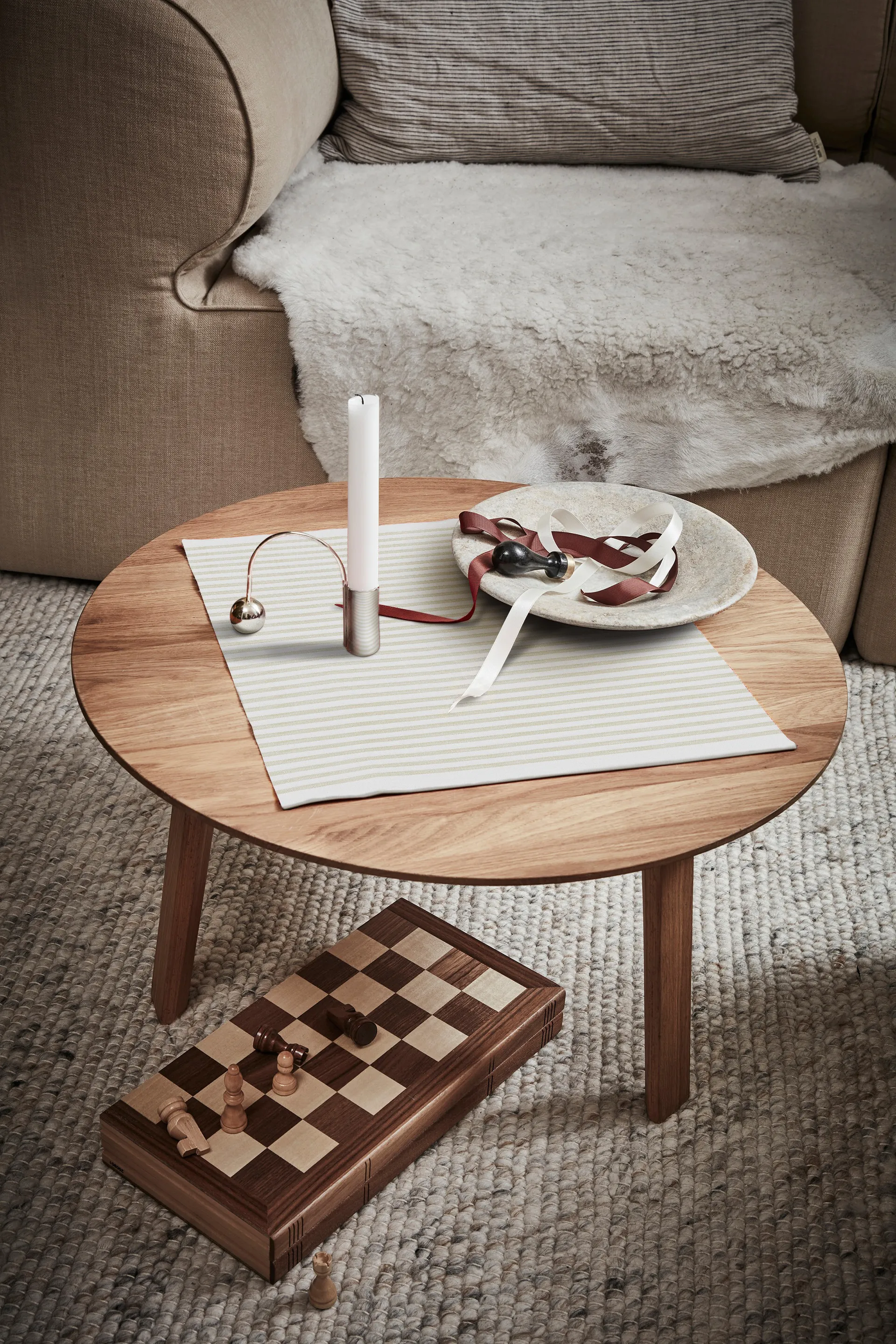 Tvärs servet 50x50 cm, Ongebleekt Ekelund Linneväveri