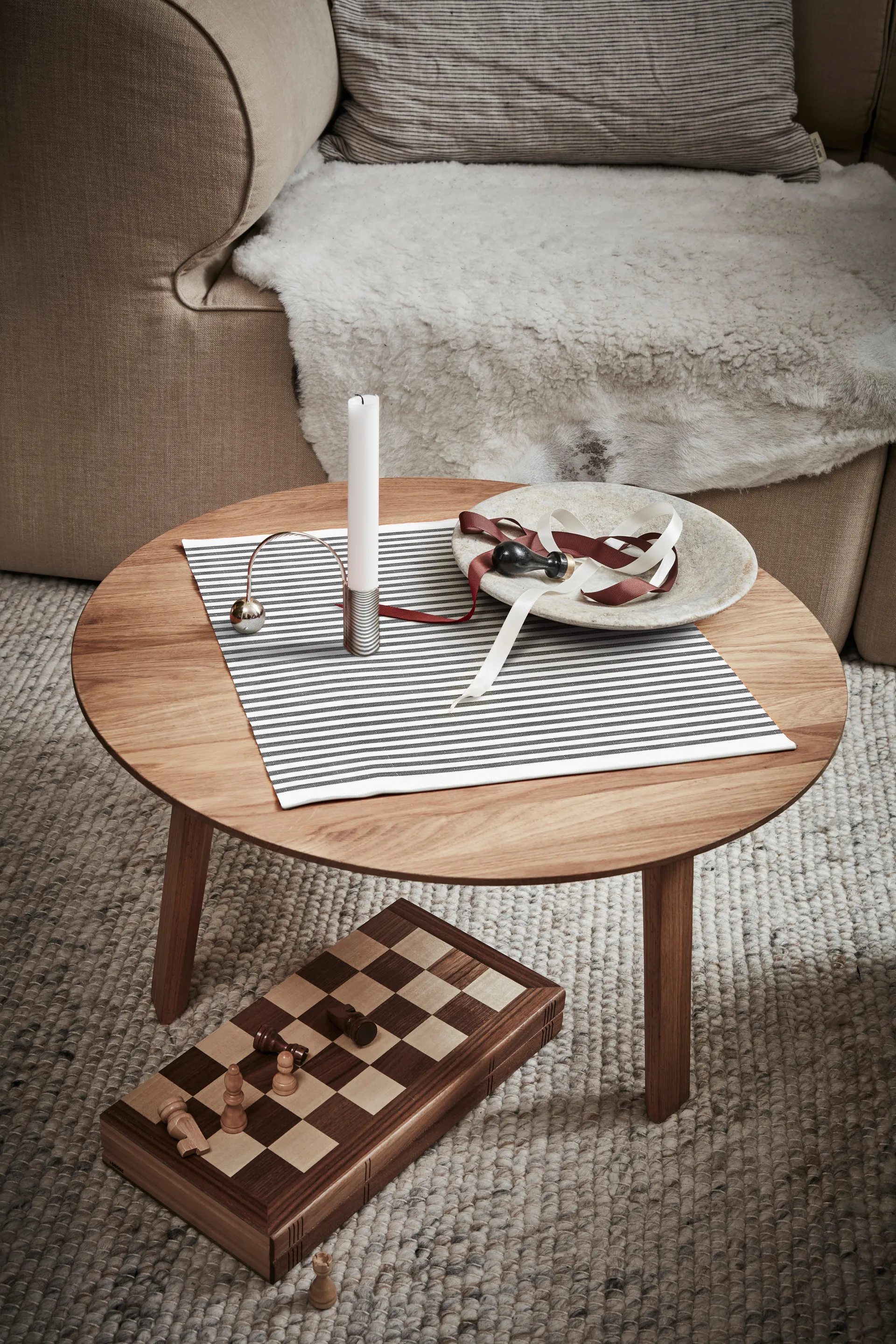 Tvärs servet grijs, 50x50 cm Ekelund Linneväveri