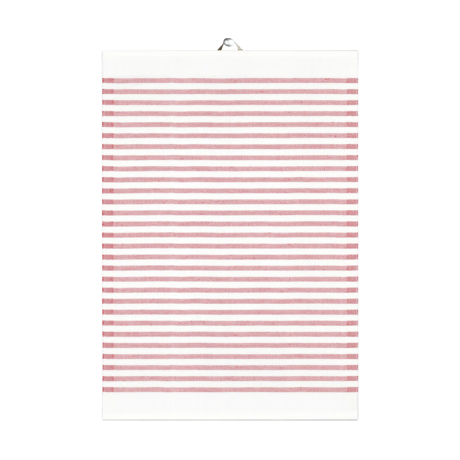 Tvärs theedoek rood, 35x50 cm Ekelund Linneväveri