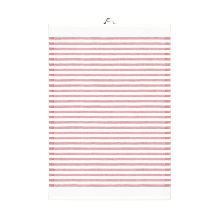 Tvärs theedoek rood - 35x50 cm - Ekelund Linneväveri