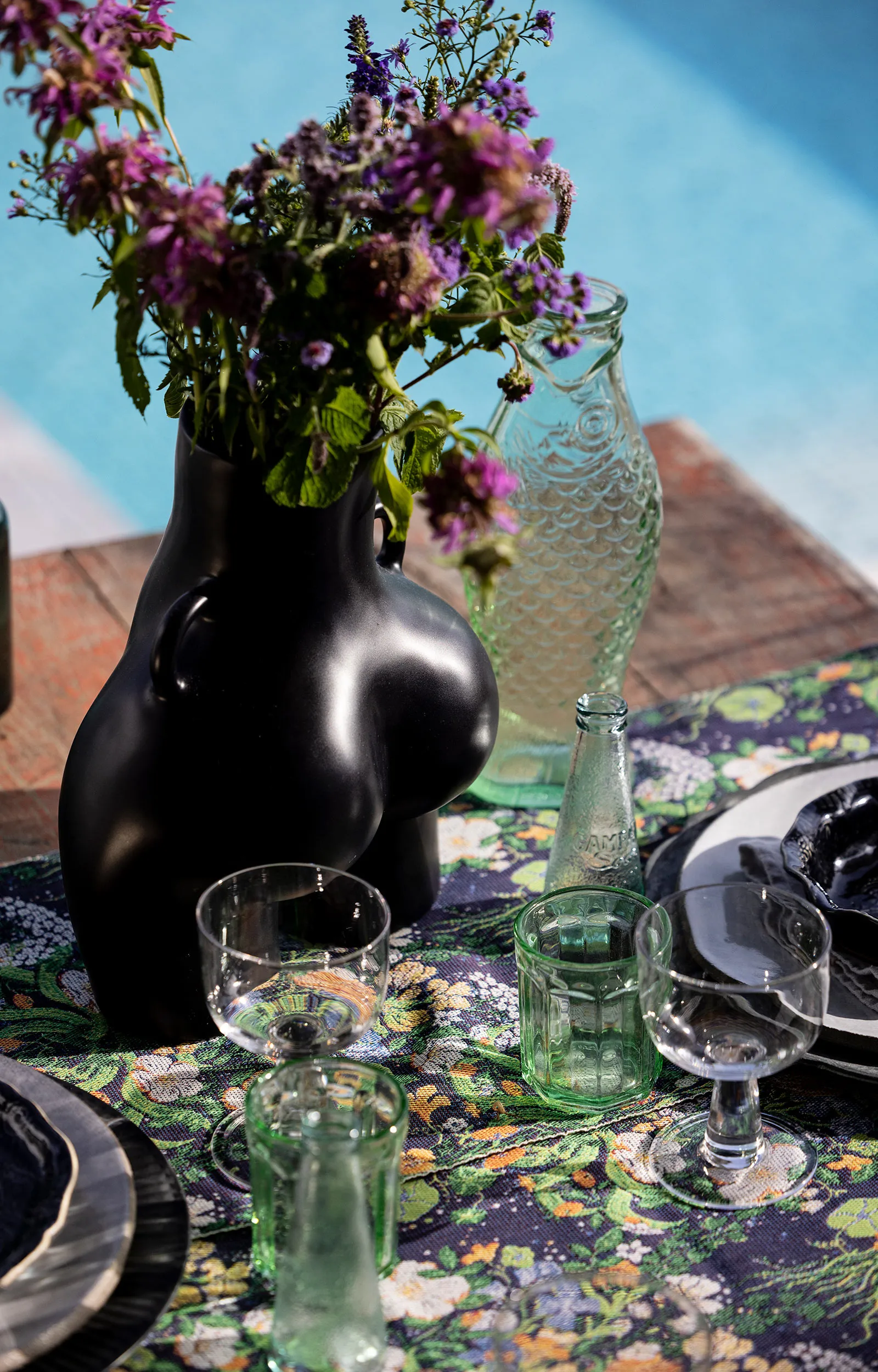 Vägrenen theedoek 35x50 cm, Multi Ekelund Linneväveri