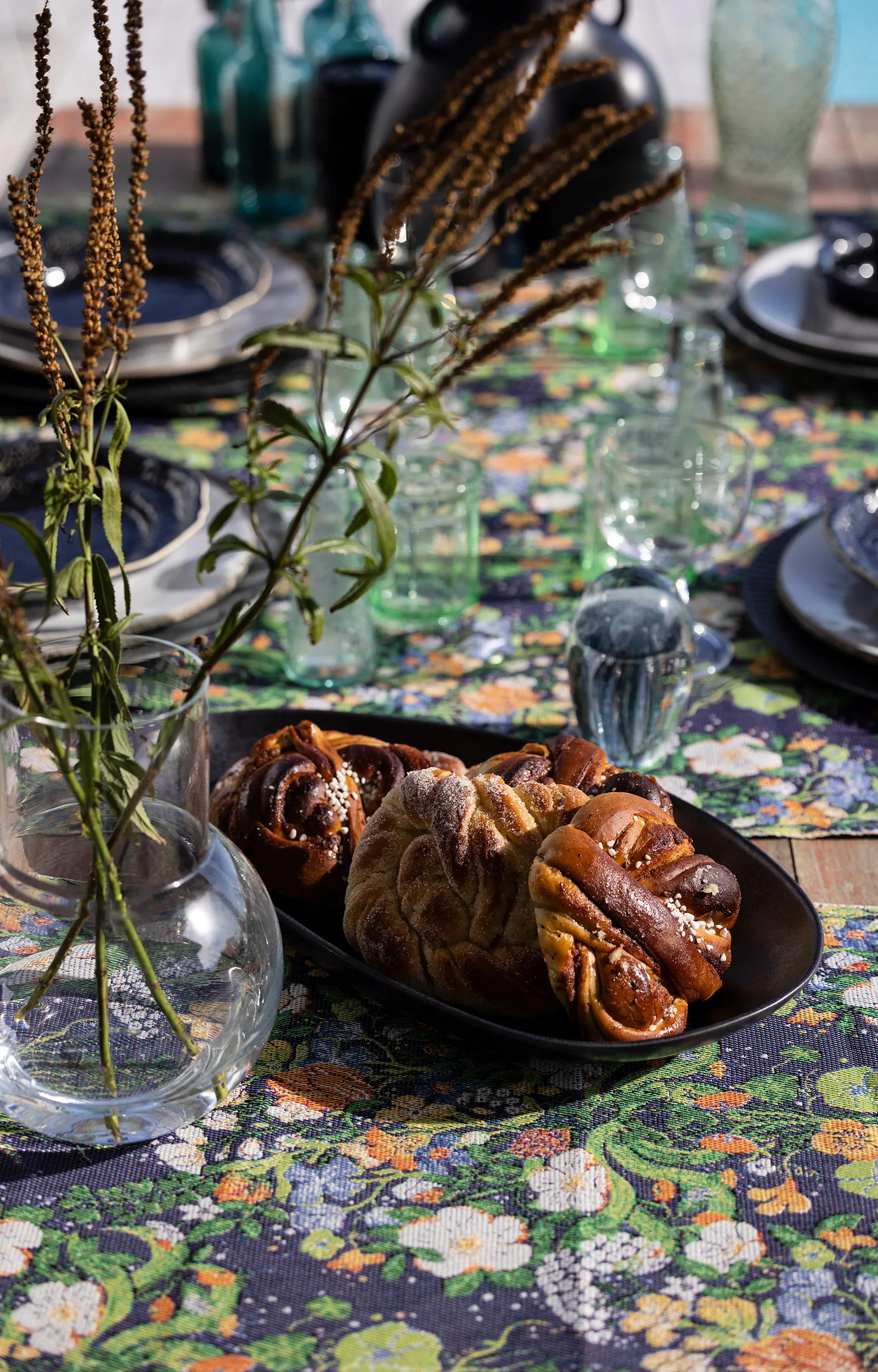 Vägrenen theedoek 35x50 cm, Multi Ekelund Linneväveri