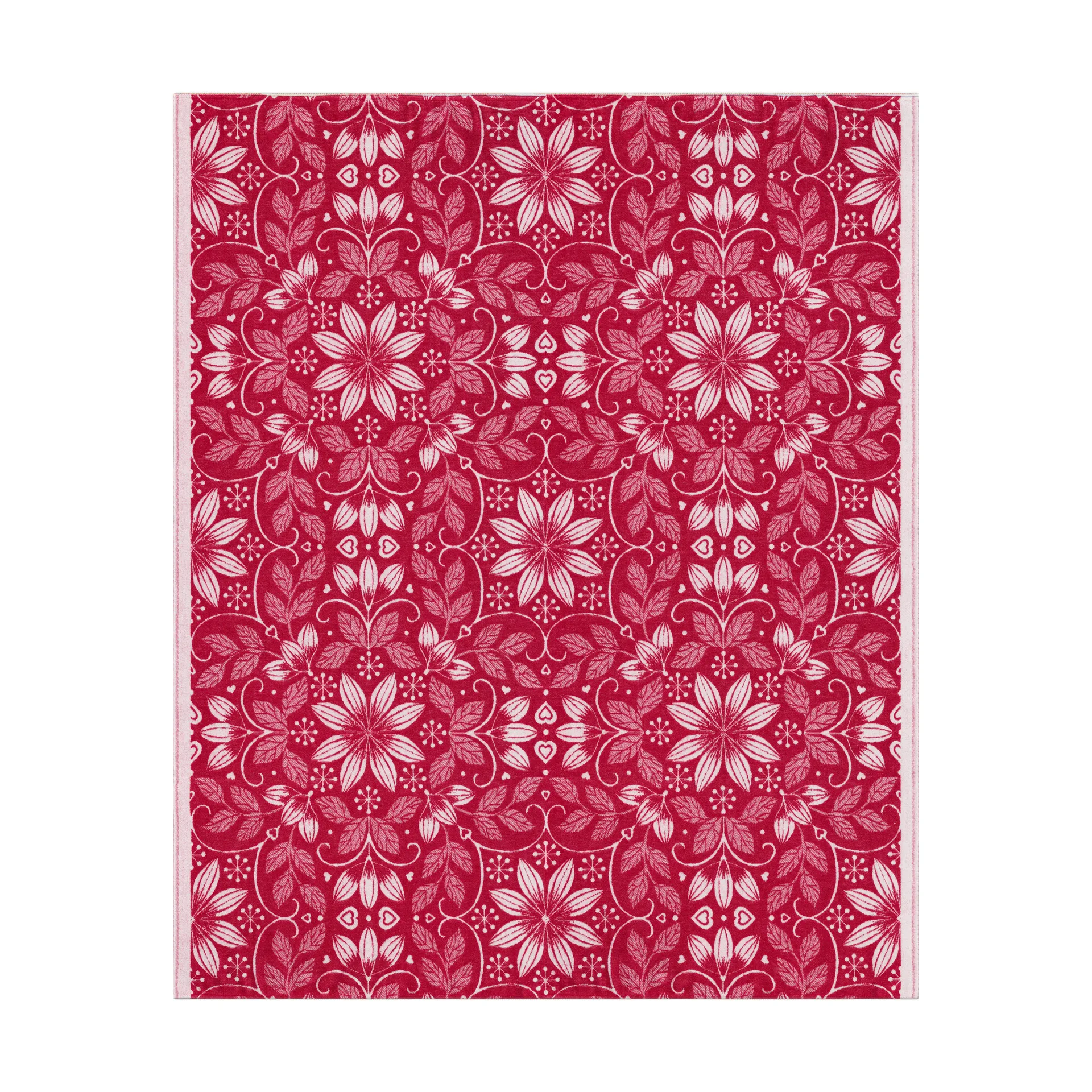 Värme katoenen deken 140x170 cm, Rood Ekelund Linneväveri