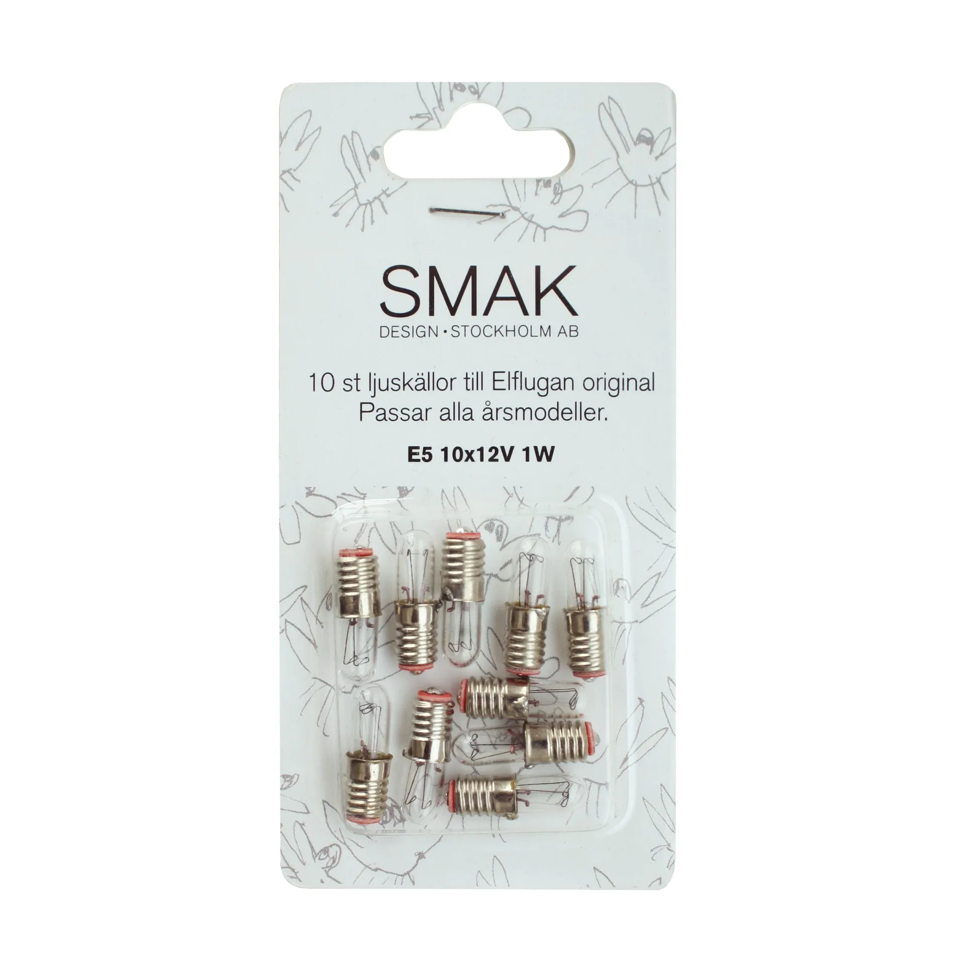 Elflugan reservelampen, 10-pack Elflugan