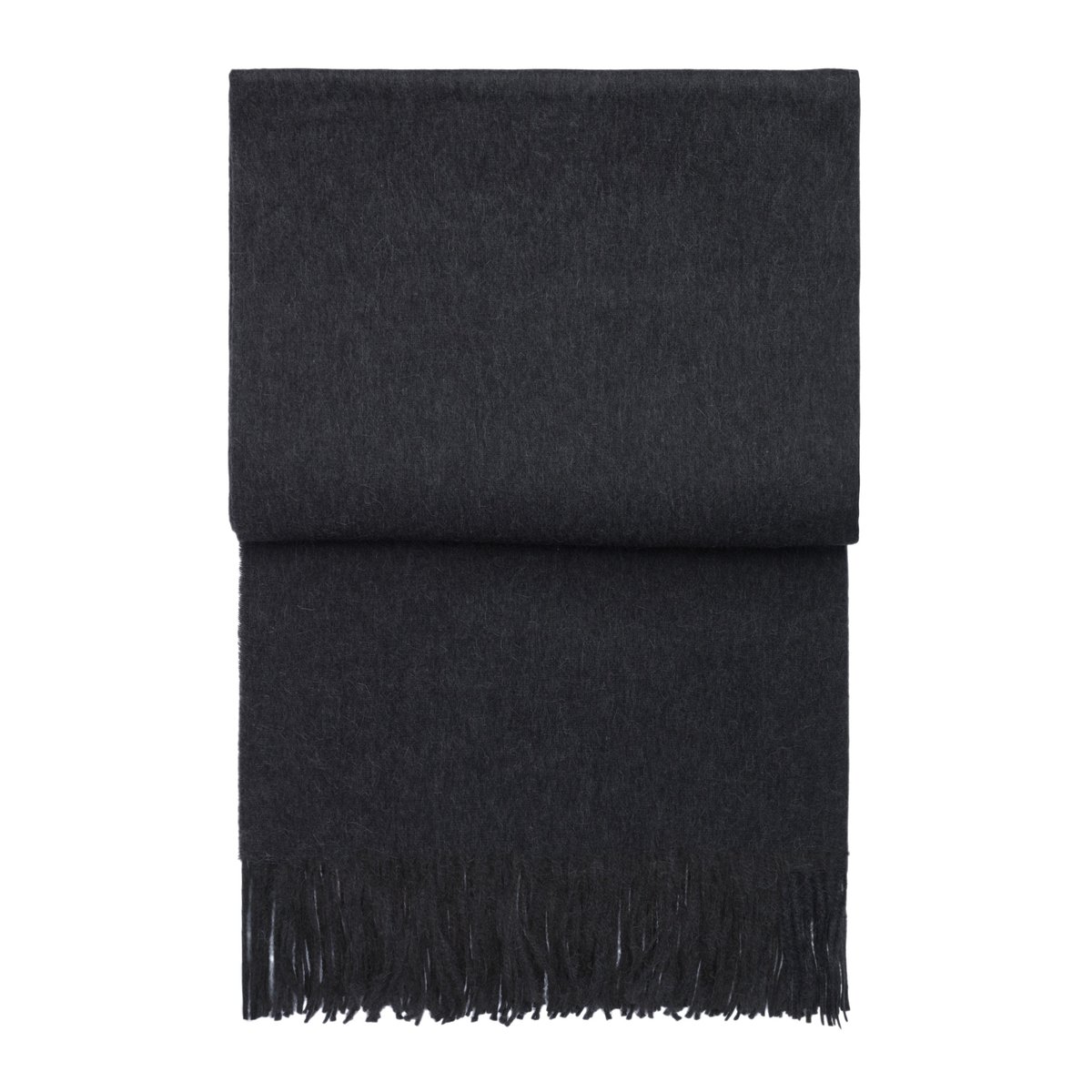Elvang Denmark Elvang Luxury plaid Donkergrijs | Scandinavisch Interieur | Wollen dekens & spreien | Zwart