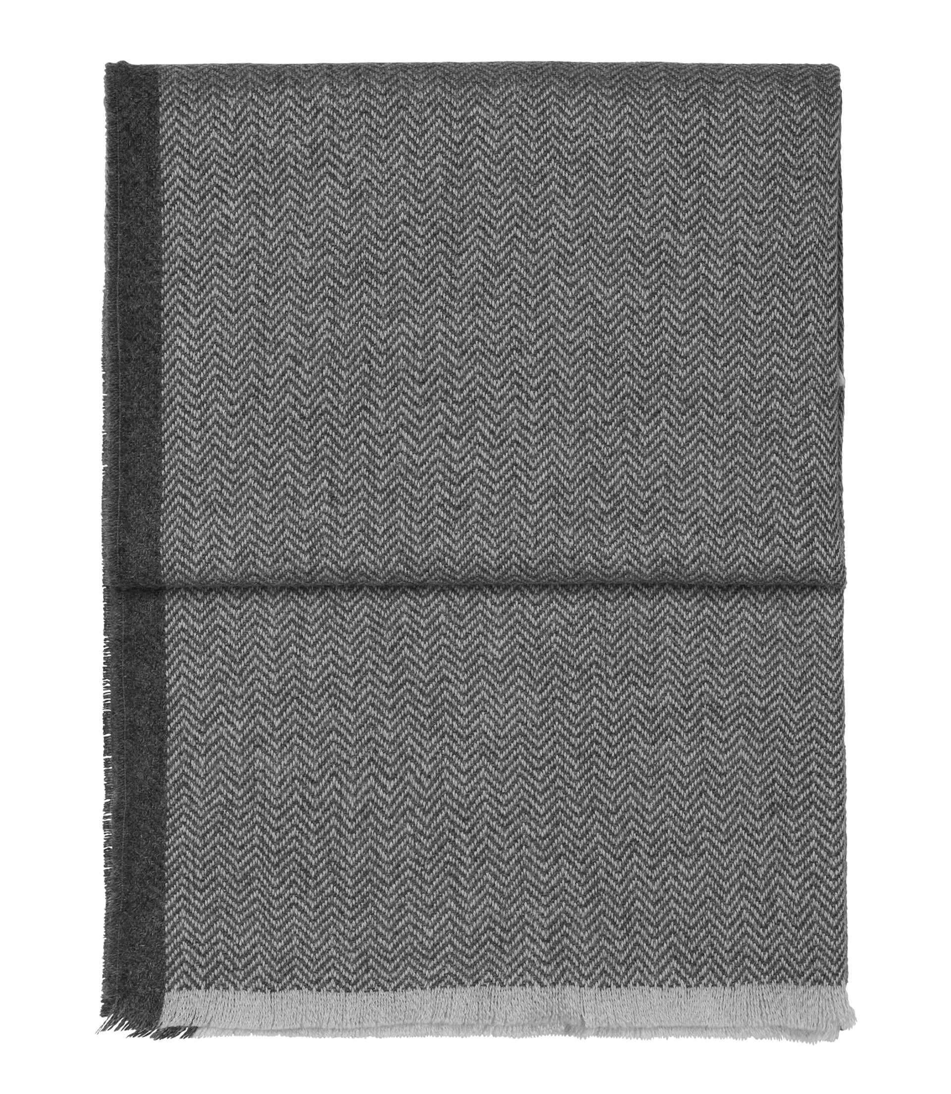 Herringbone plaid 130x190 cm, Light grey-grey Elvang Denmark