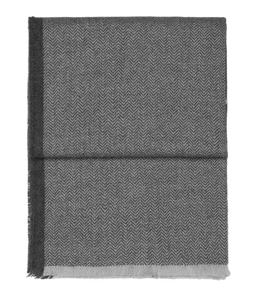 Herringbone plaid 130x190 cm - Light grey-grey - Elvang Denmark