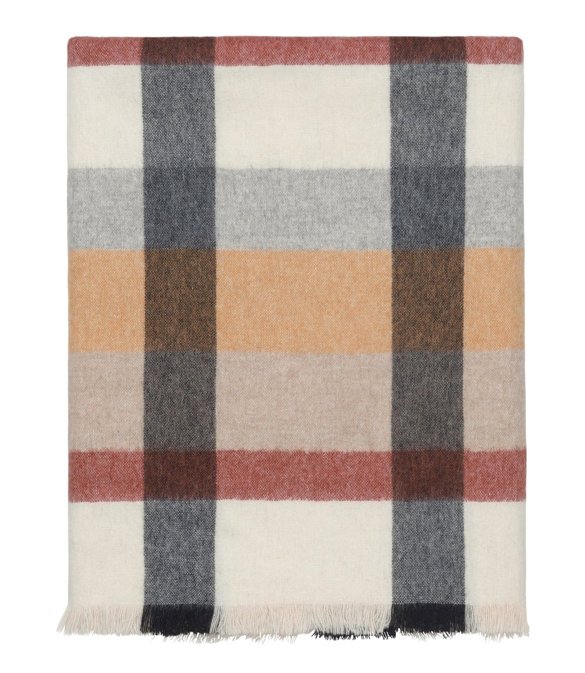 Elvang Denmark Intersection plaid 130x190 cm Rusty red-grey
