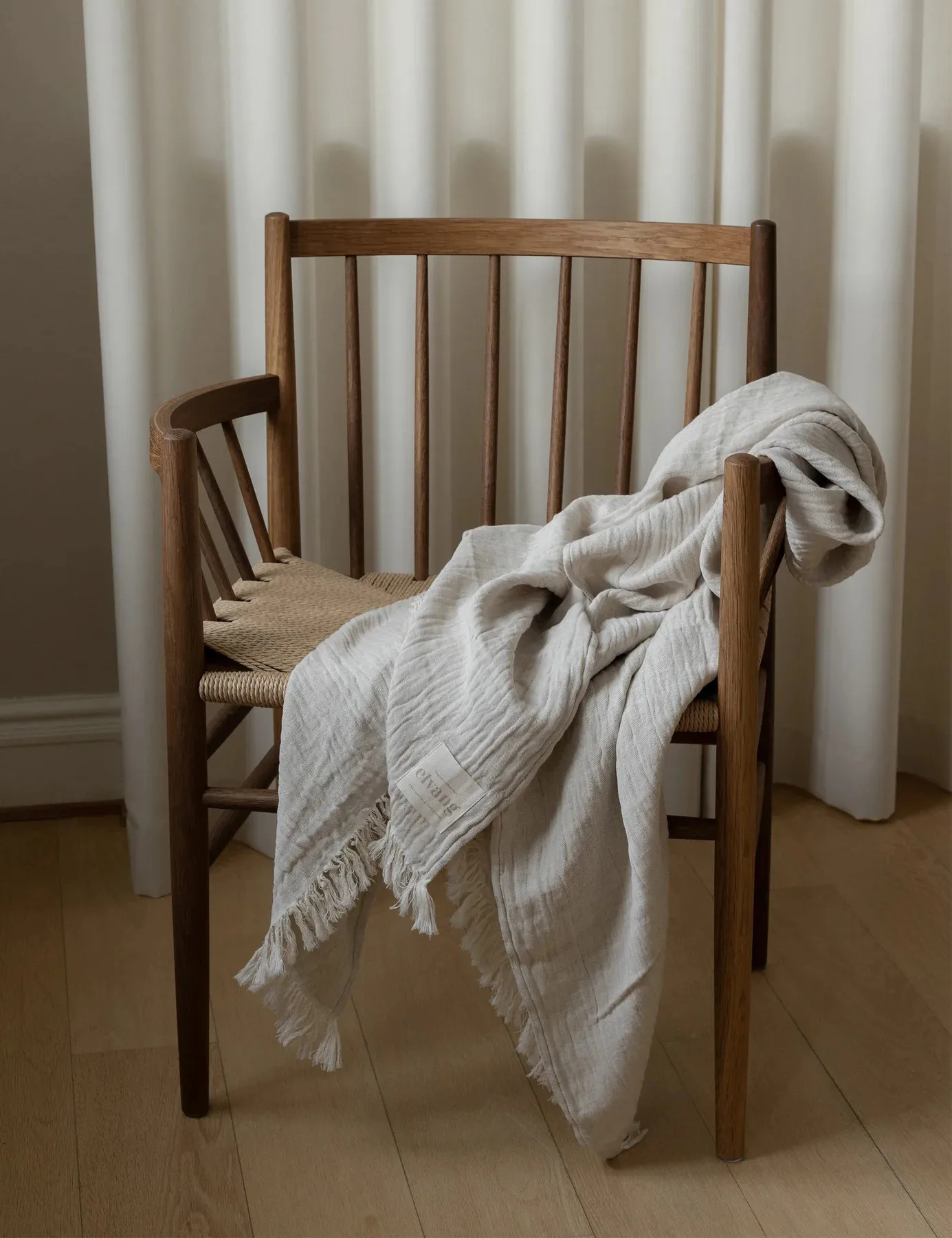 Lavender plaid 130x180 cm, Beige Elvang Denmark