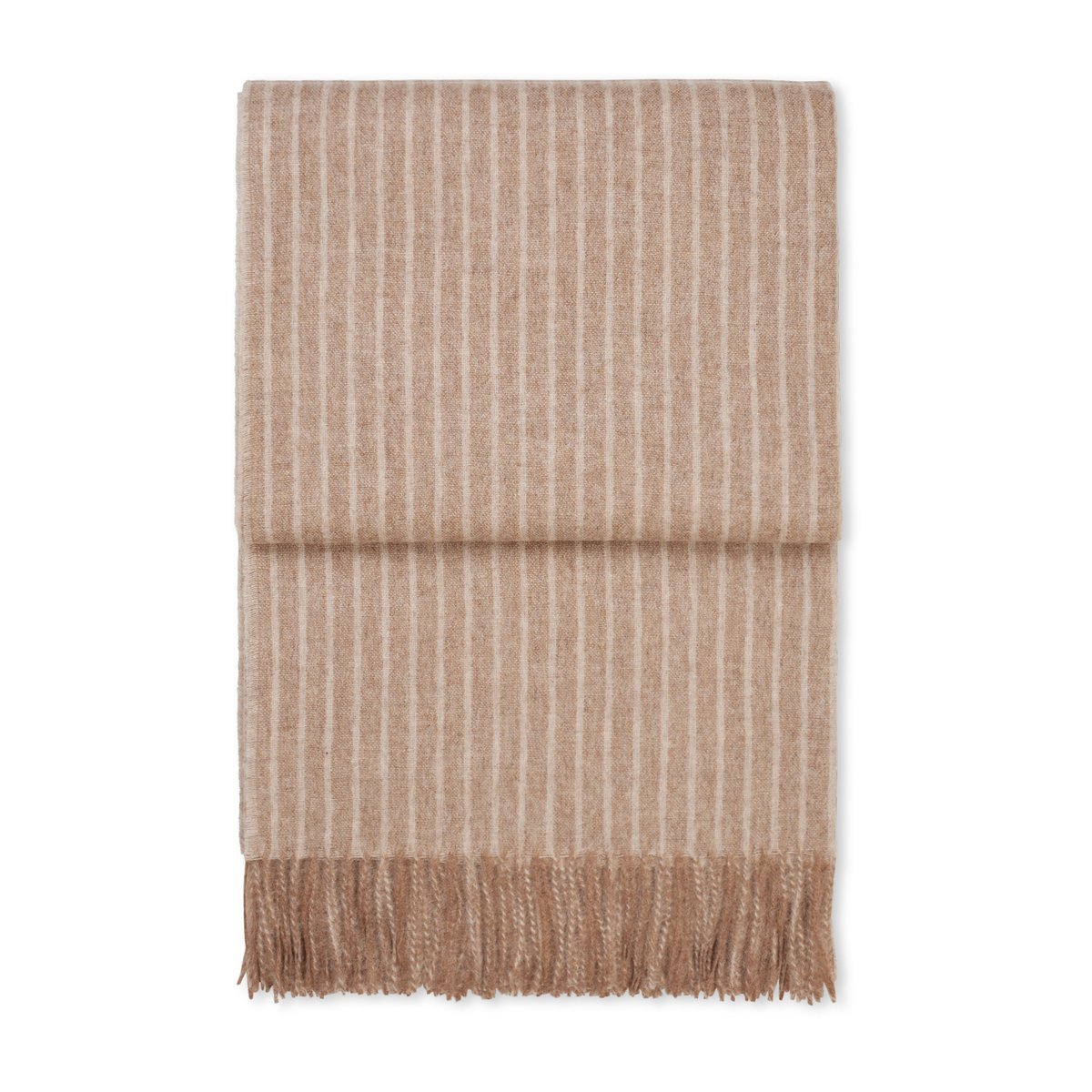 Elvang Denmark Stripes plaid 130x200 cm Camel | Scandinavisch Interieur | Katoenen dekens & spreien | Beige